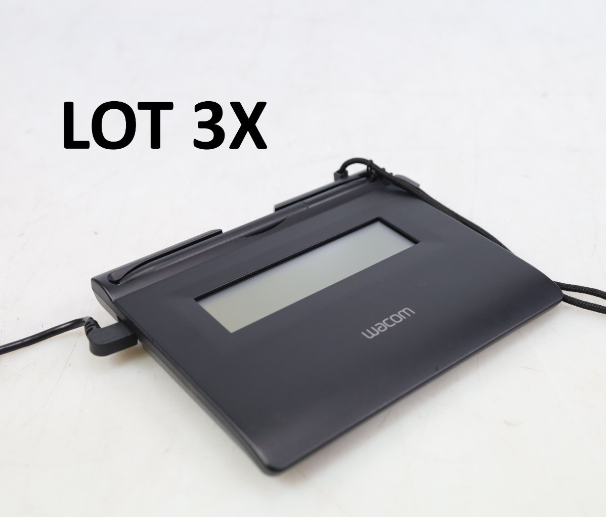 Lot of 3x Wacom STU-300 Electronic Signature Capture Pad 4.1" Monochrome LCD USB