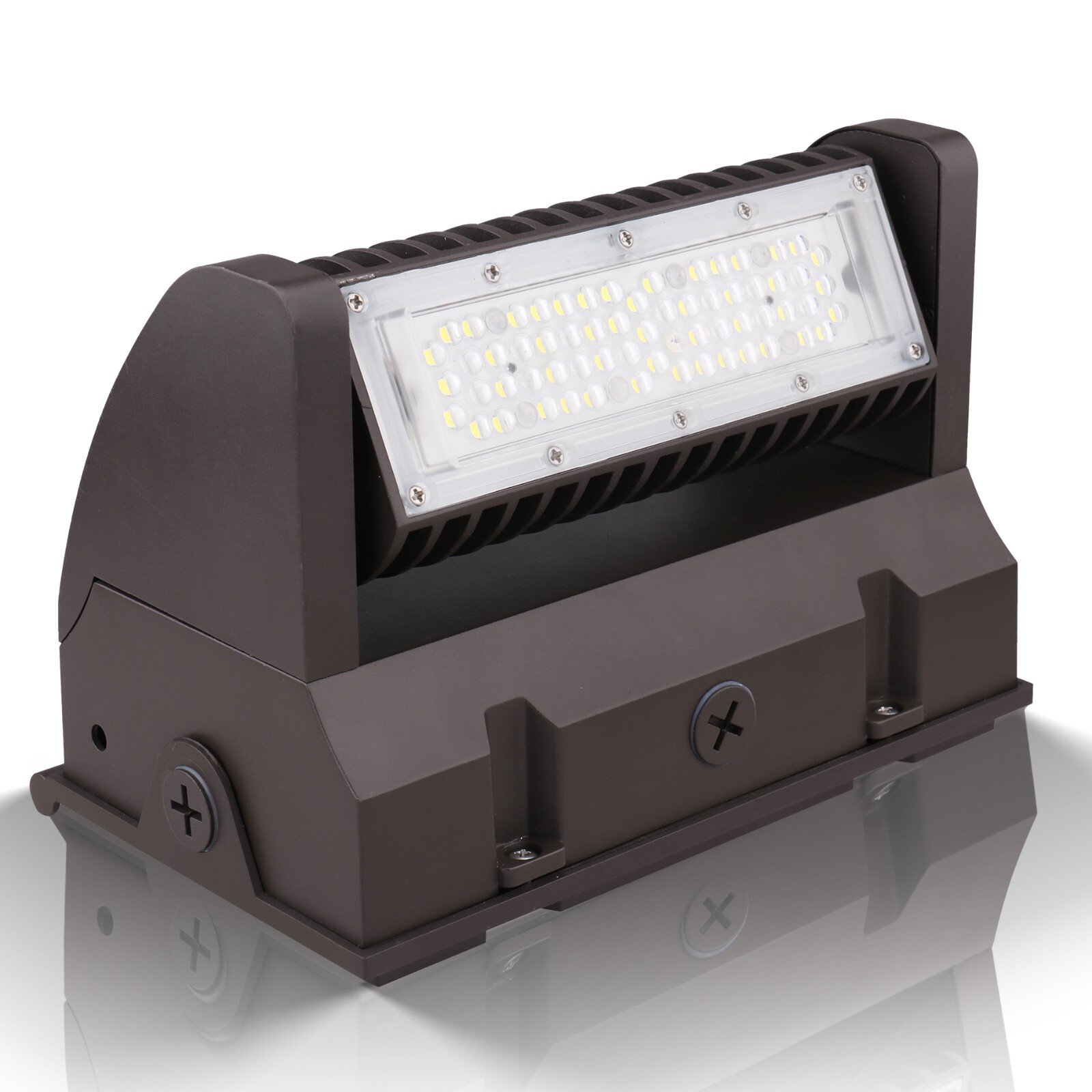 40W Rotatable Head LED Wall Pack Light, 5000K , 5400LM, Bronze, UL Listed, IP65