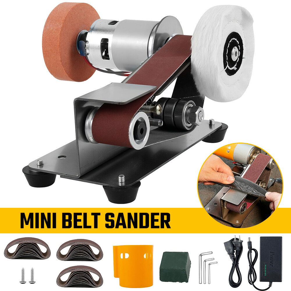 Mini Belt Sander Electric Bench Polisher Grinding Machine Polisher Grinder DIY