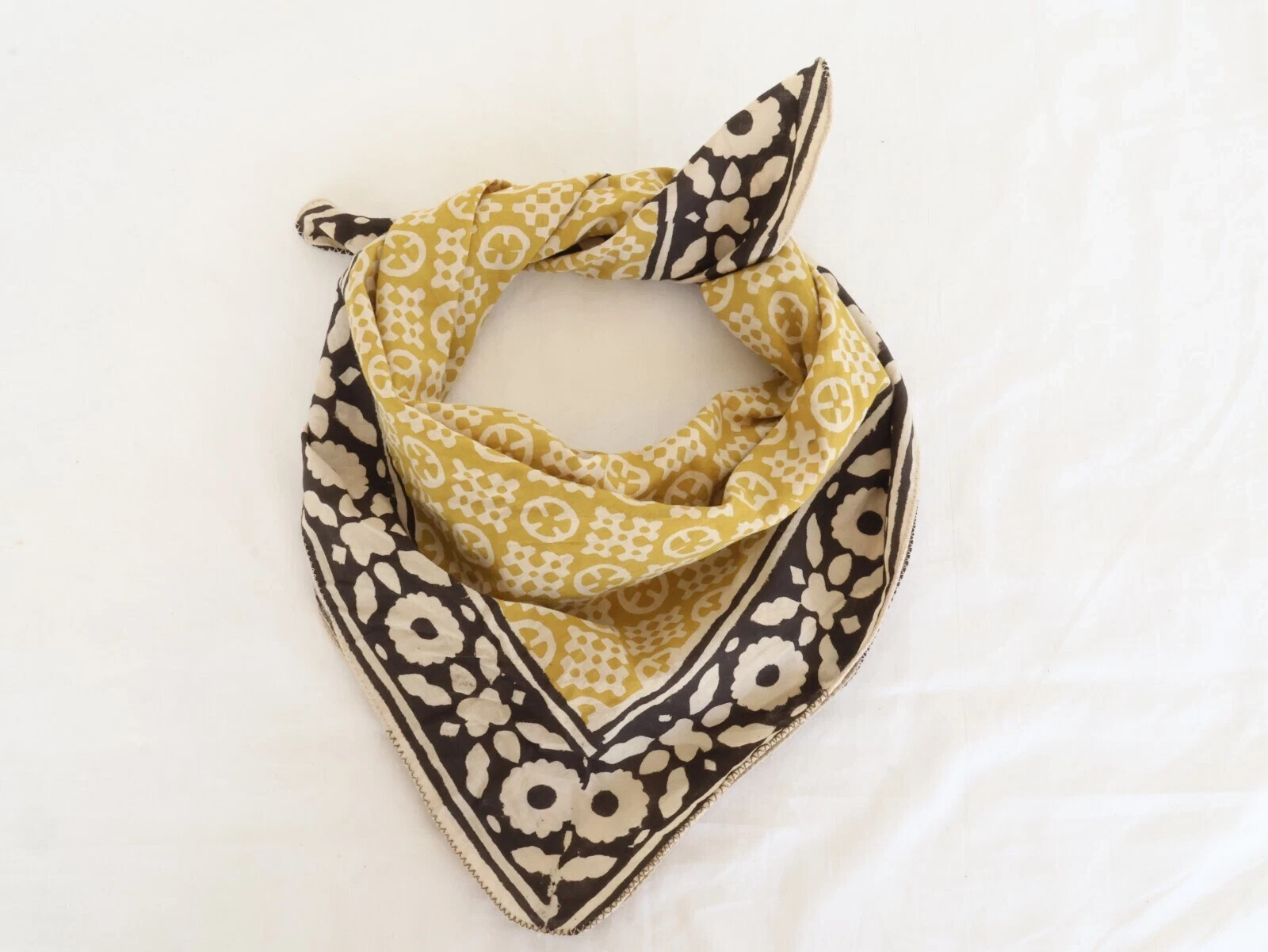 Cotton Bandana- Handmade Organic Bandana Bohemian Style Cotton Neck Scarf