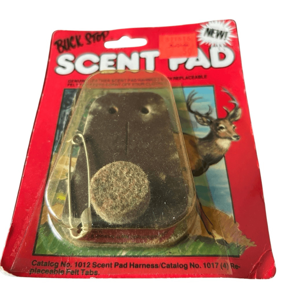 Buck Stop Scent Pad Genuine Leather With Replaceable Felt Tab NOS 1984