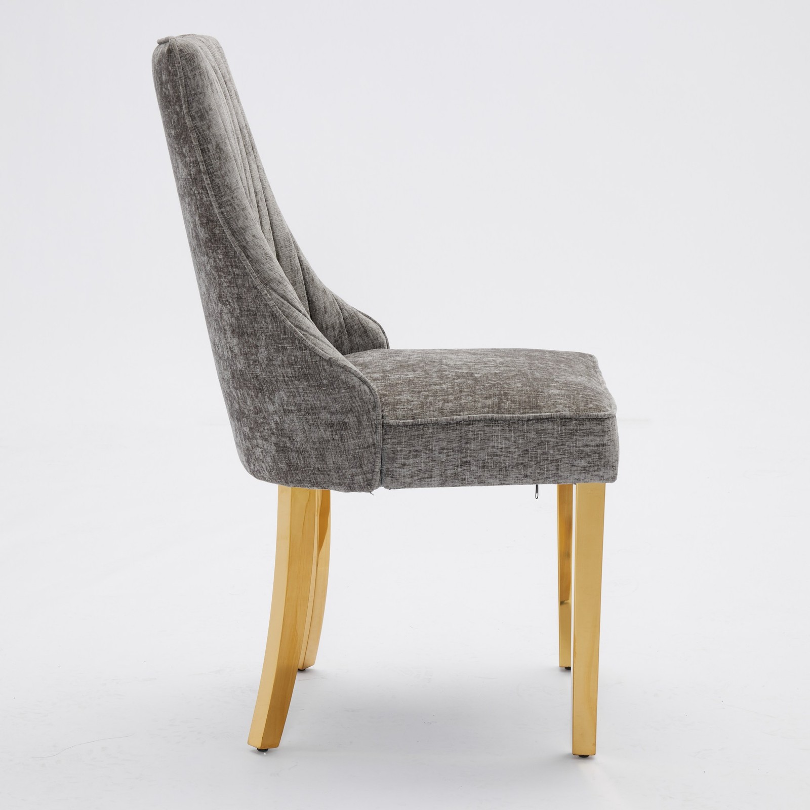 Rayon Cloth Flocking Chenille Dining Chairs Channel Kitchen Dinner Chair Comfy