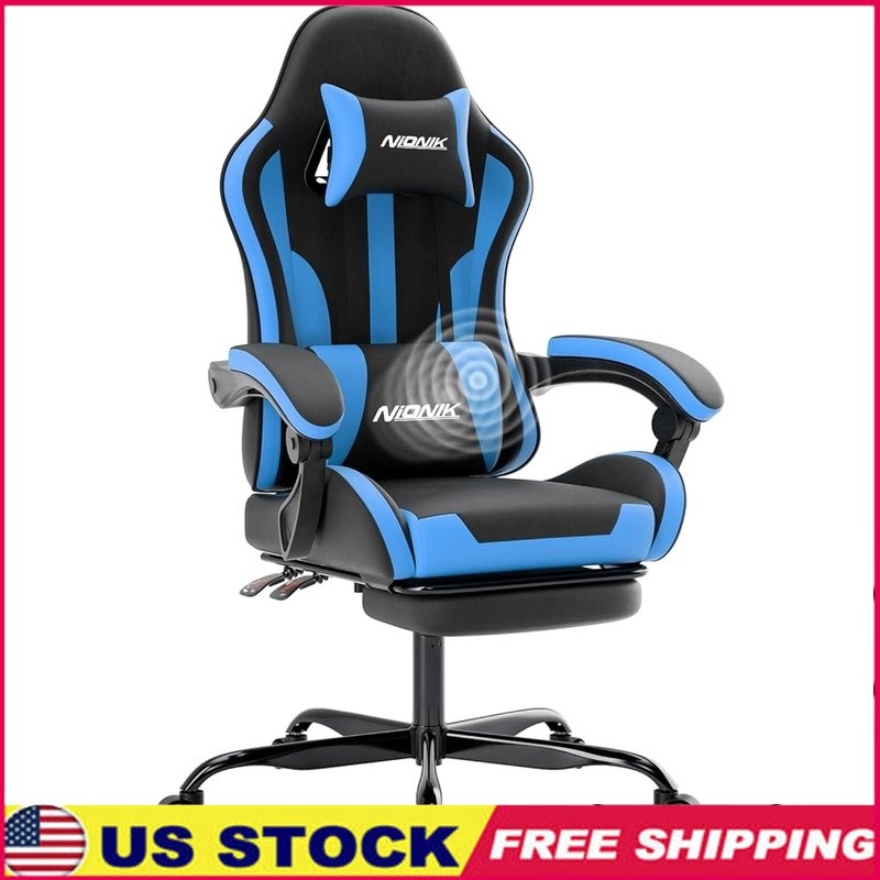 Ergonomic Gaming Chair Adjustable Lumbar Support High Stability Easy to Clean US