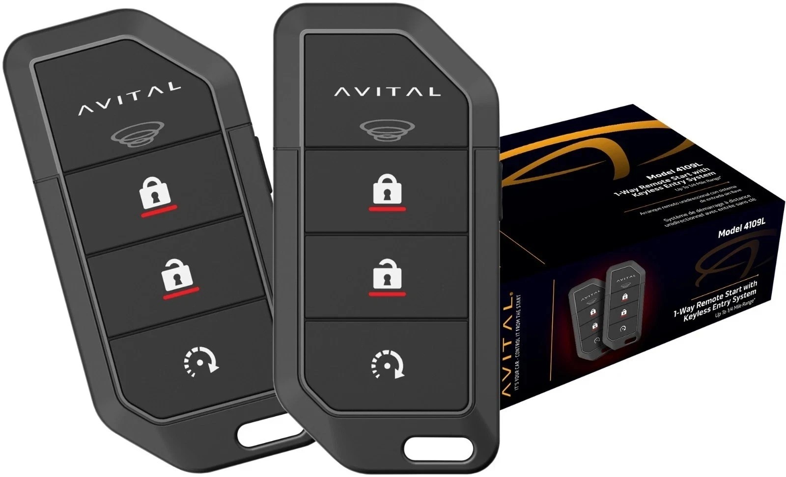 Avital 4109L (4105L) 1-Way Remote Start Car Alarm System