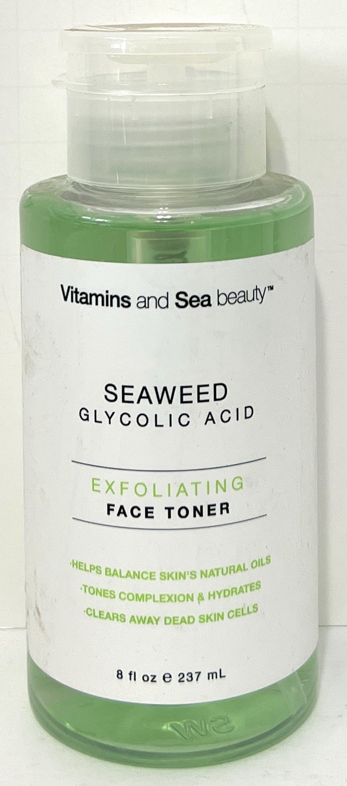 Vitamins And Sea Beauty Seaweed Glycolic Acid Exfoliating Sea Toner ~ 8 FL OZ