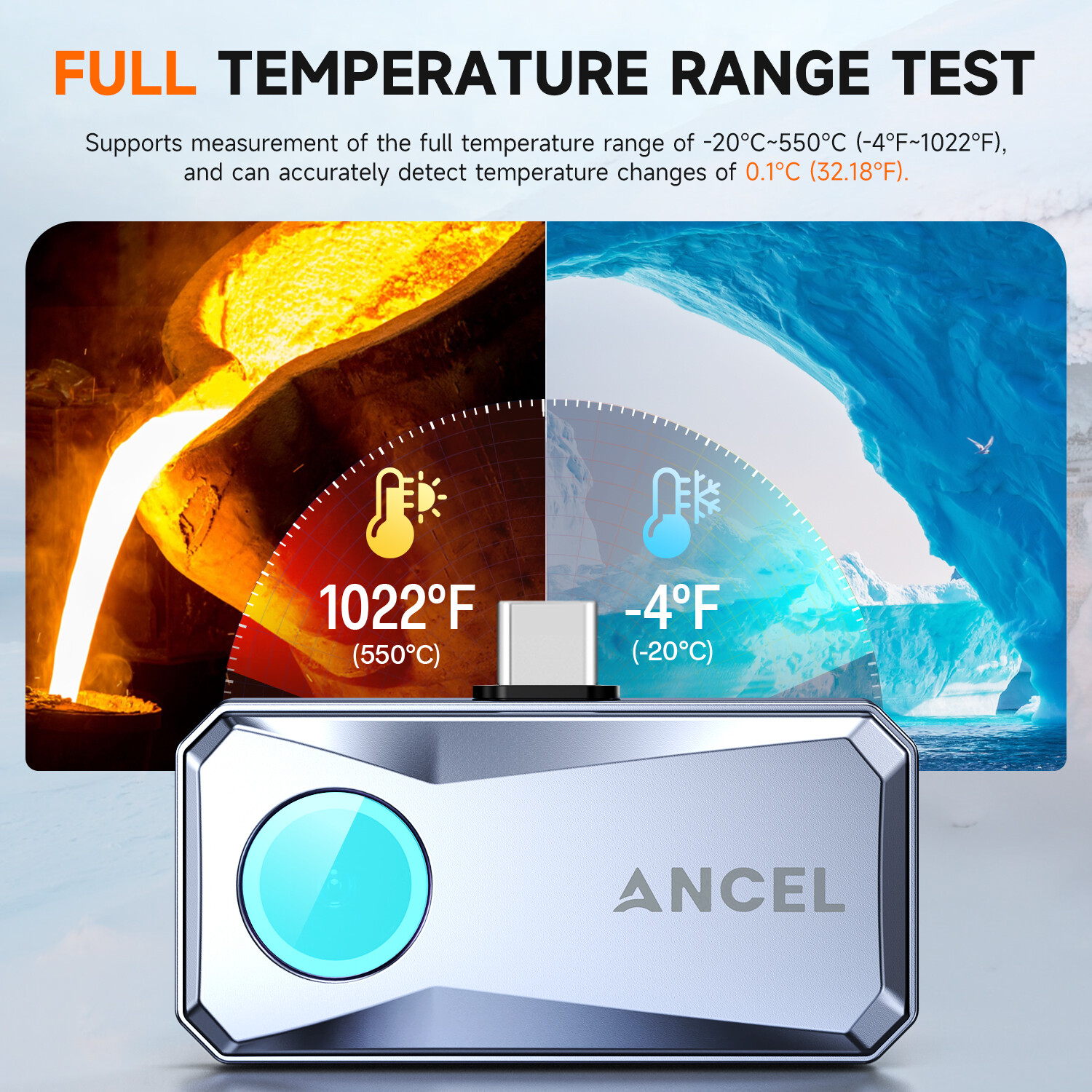 Camera Compact Thermal Imaging Camera for Tpye-C Android Tablets & PC & Phone