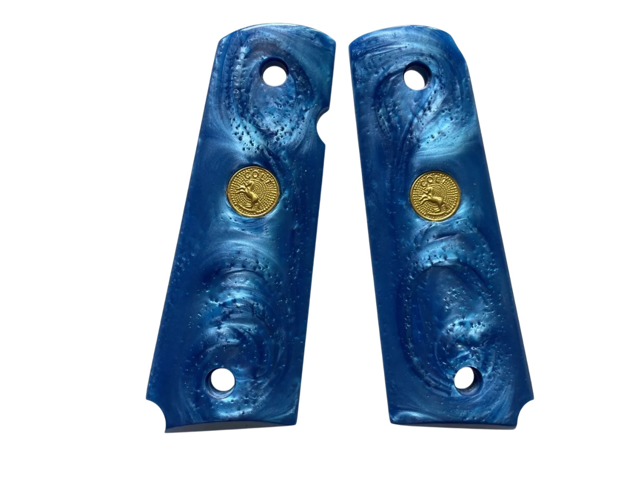 NEW!! Blue Pearl Resin Grip for Colt 1911 Full Size Kimber Clones & Medallion
