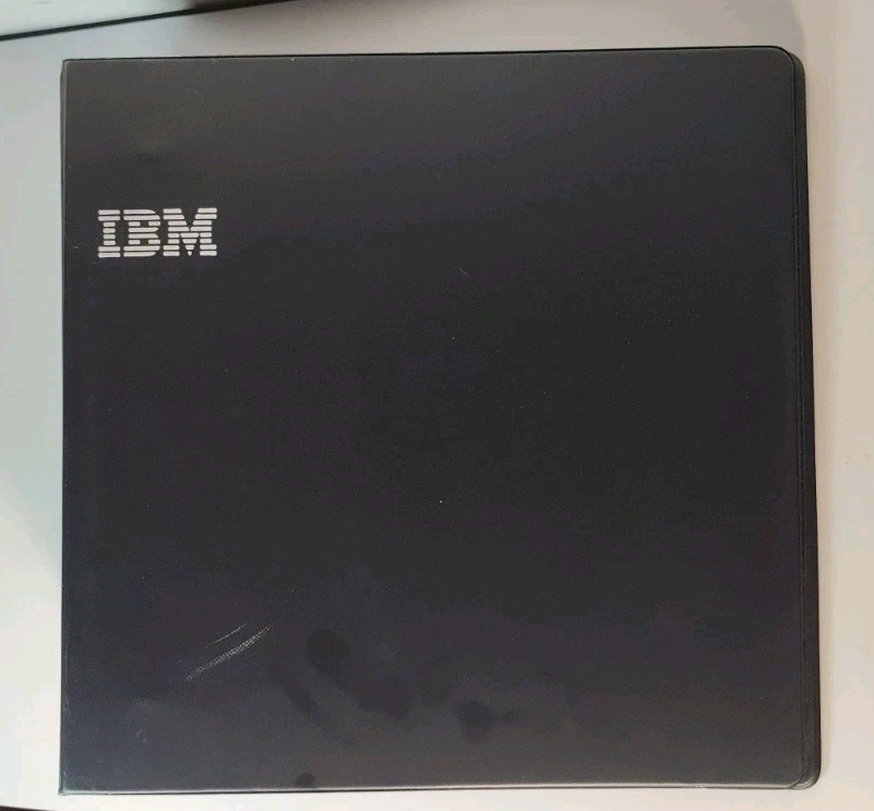Vtg 1980s IBM Binder - 4" 3 Ring Black Vinyl Computer Tech