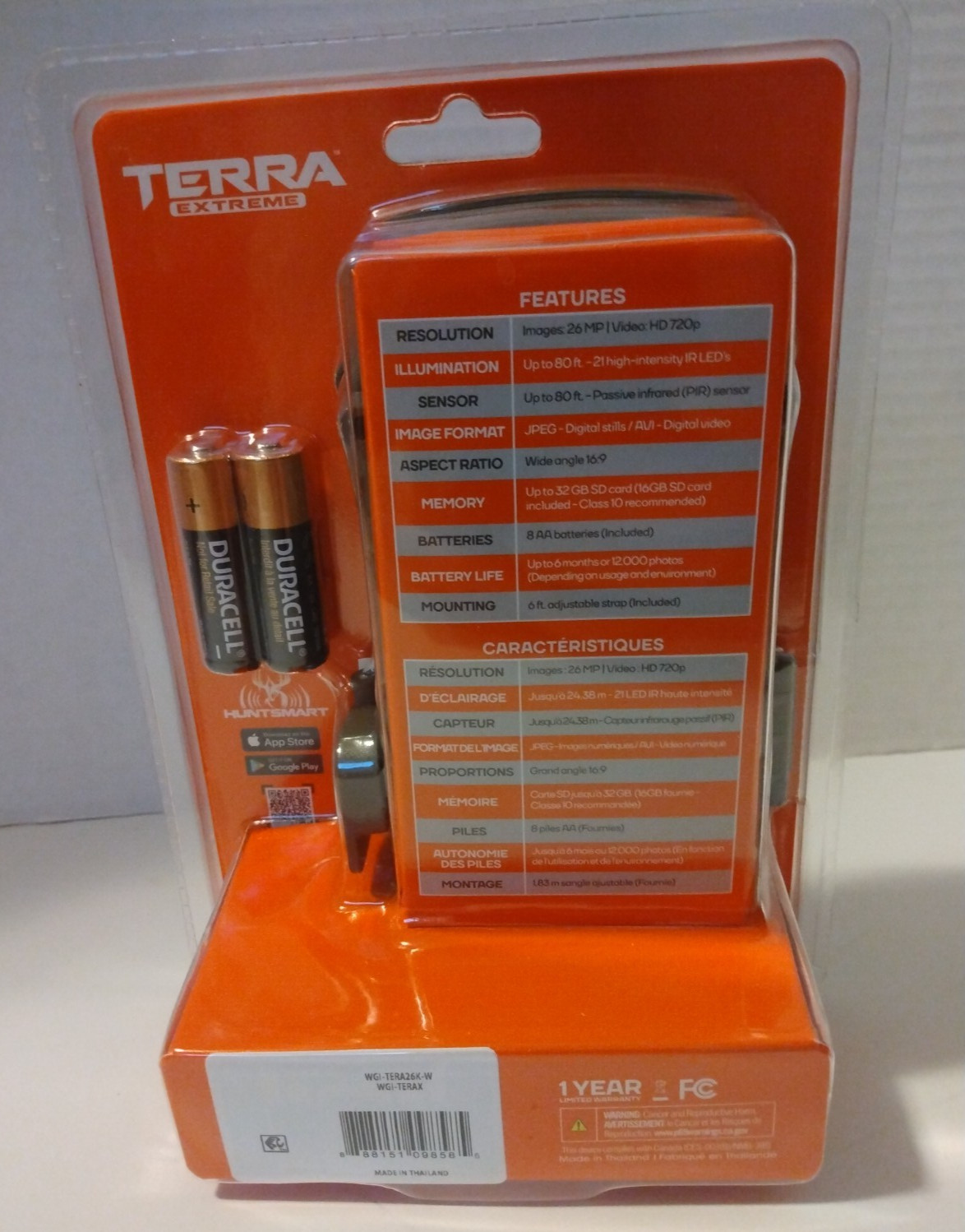 Wildgame Innovations TERRA Extreme Bundle Pack 26MP SD Card Batteries 80' Detect