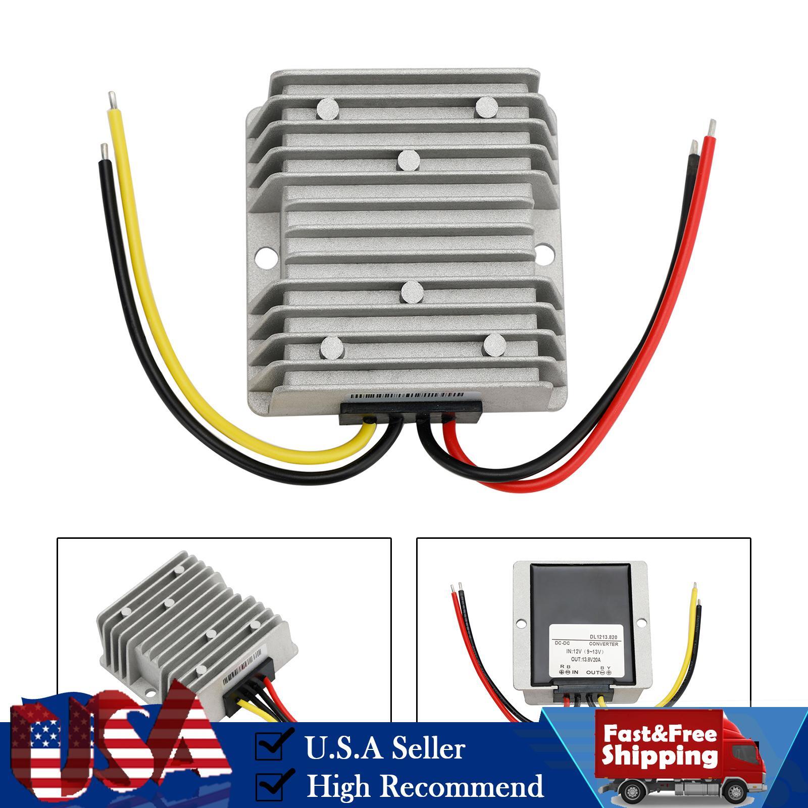 Waterproof DC/DC Converter Regulator 12V Step Up to 13.8V 20A 276W