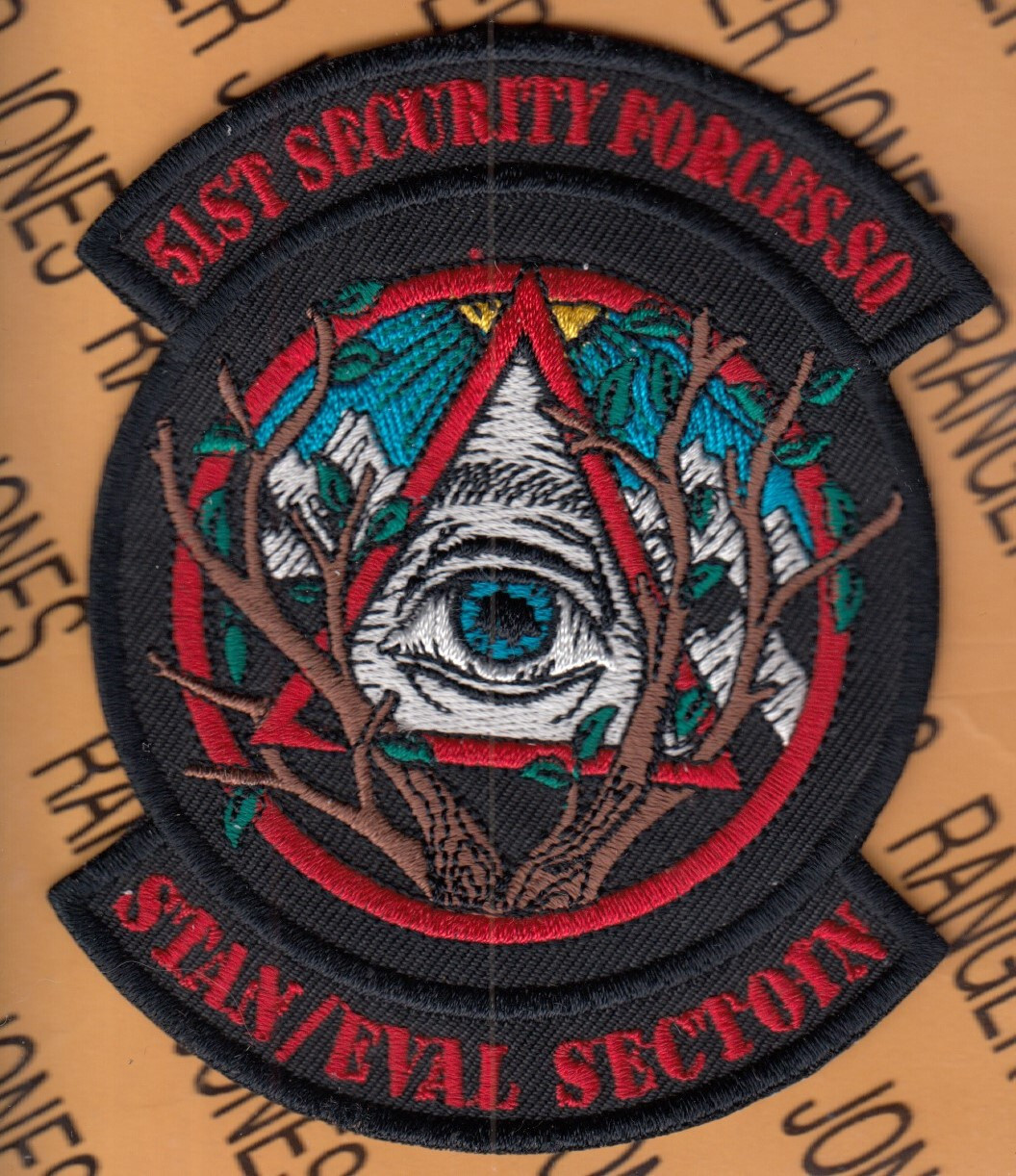 USAF Air Force 51st Security Forces Sq SFS Stan Eval Section 4" patch c/e