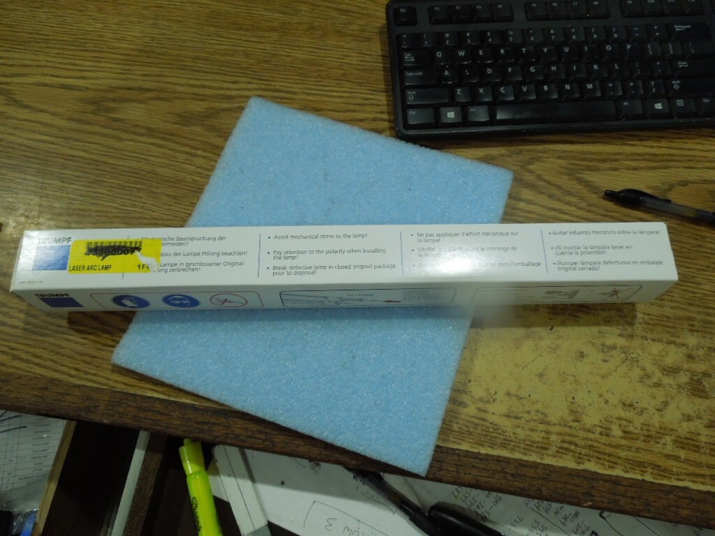 Trumpf -Laser Model: 125-04-34-00 Laser Lamp.  Part Number: 1252860.  New Old