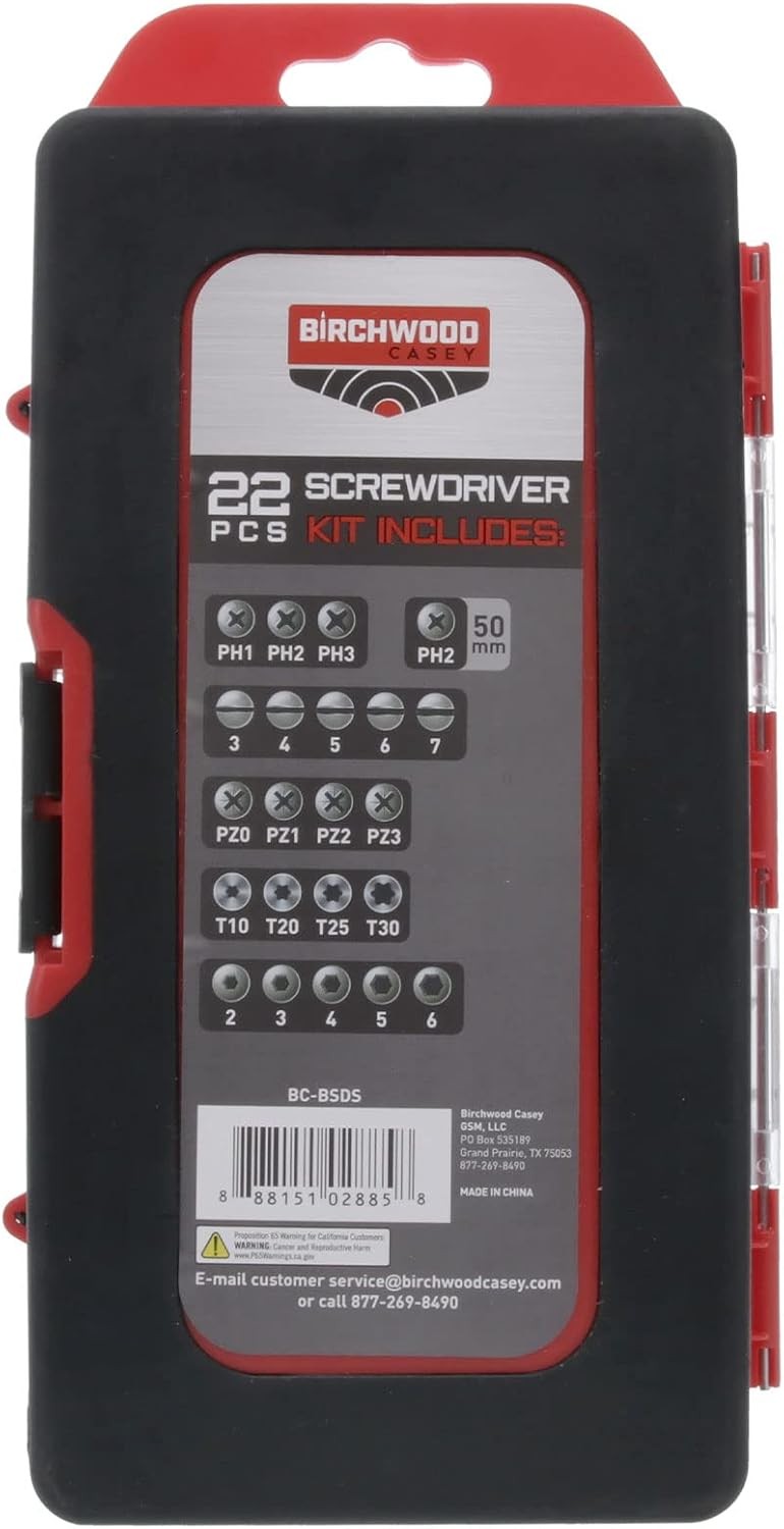 "22-Piece Durable Screwdriver Kit for Precise Gunsmithing Tasks - Includes Case