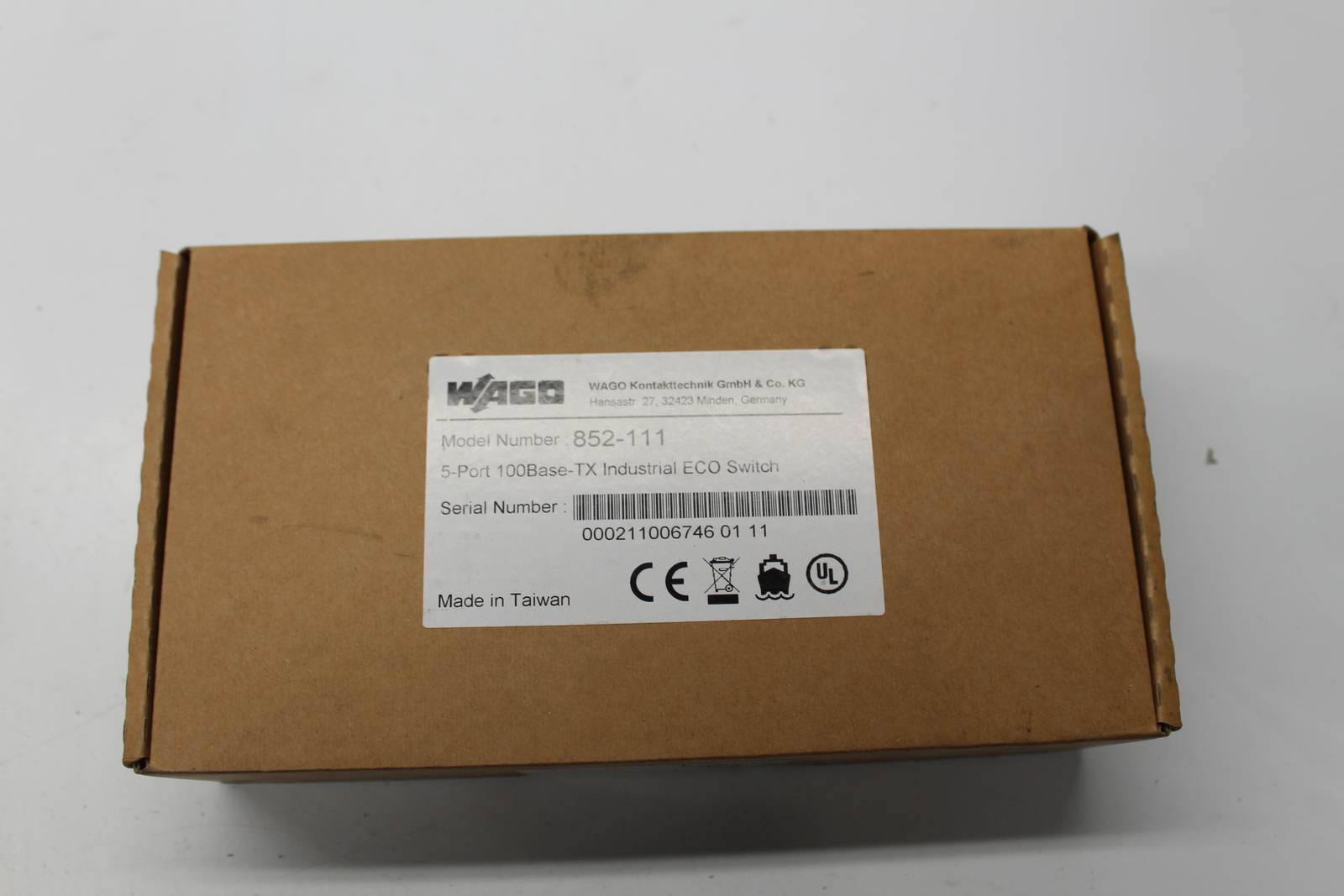 WAGO 852-111 ETHERNET SWITCH NSFS