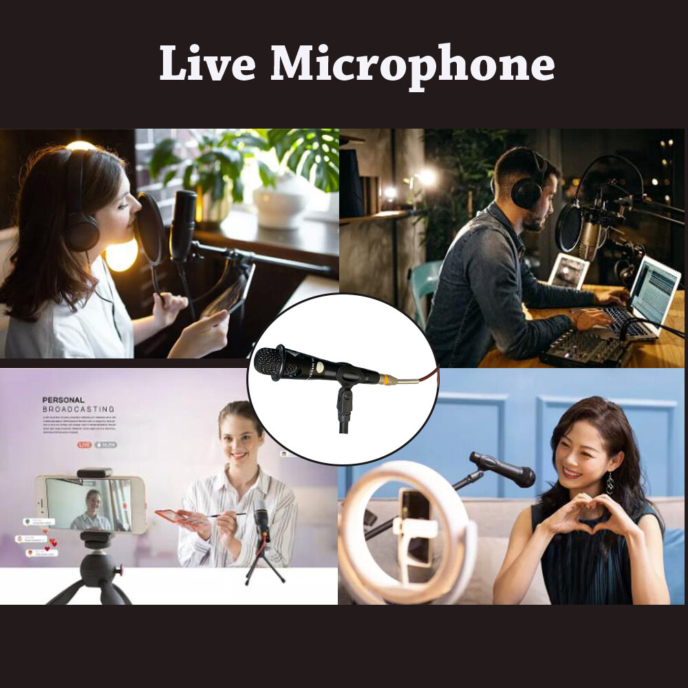 Elecrect Condense Cardioid Microphone Wired Handheld Recording Complete Live Mic