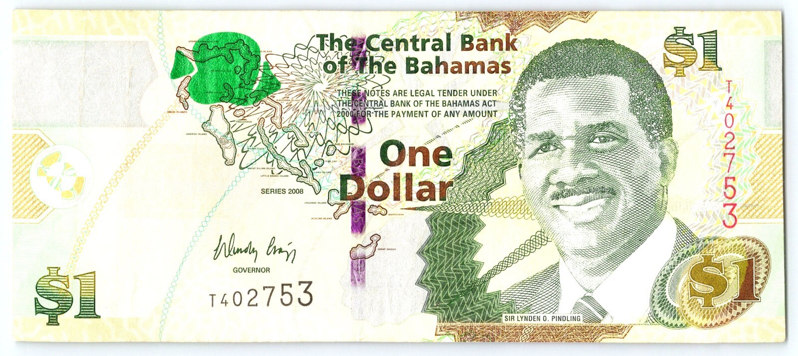 Bahamas - 1 Dollar - 2008 - WPM# T402753