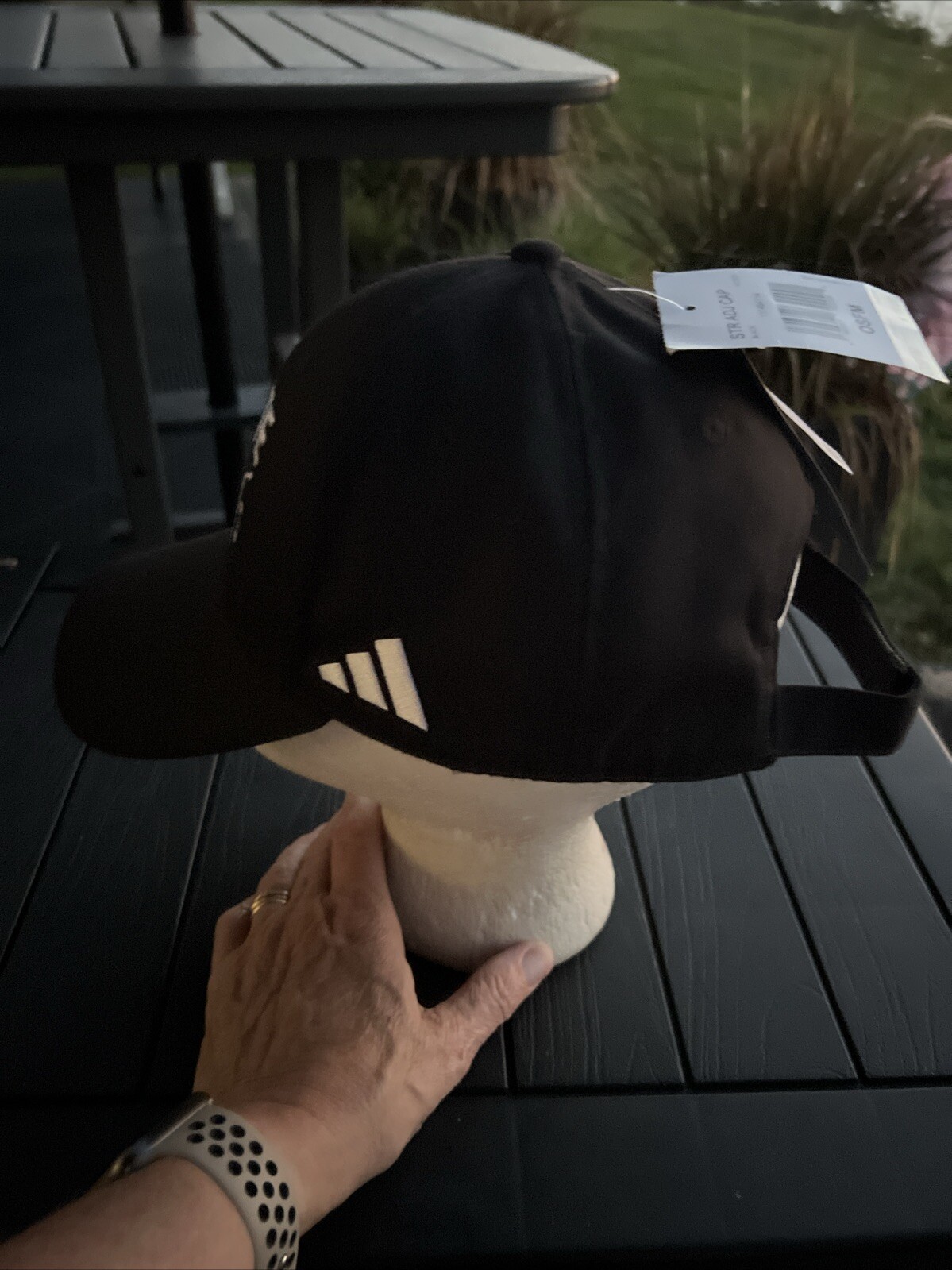 Route IQ w Arrows Black Hat Cap w Gold White Adidas Hook Loop NWT