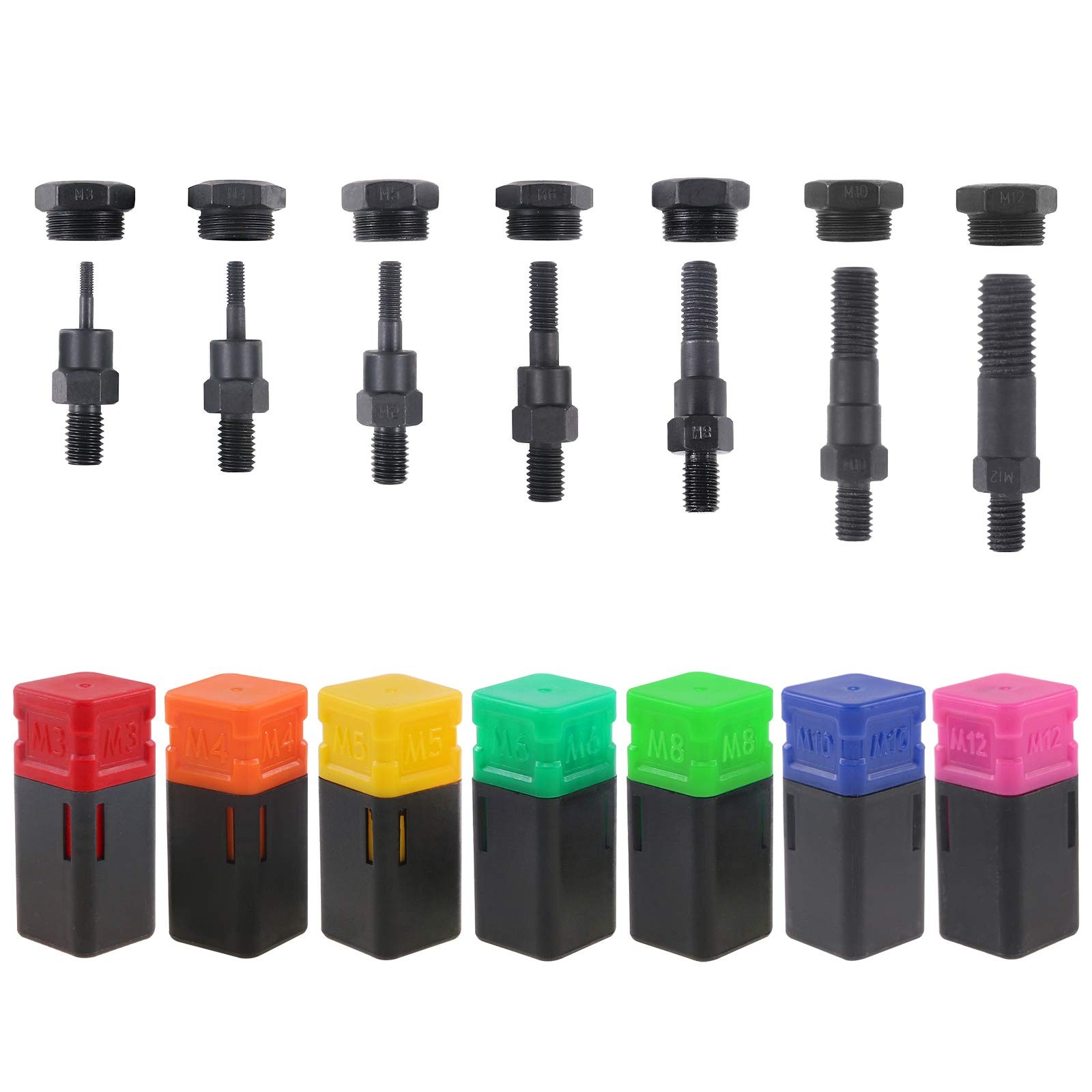 Hilitchi Assorted 7PCS Metric M3 M4 M5 M6 M8 M10 M12 One Size,