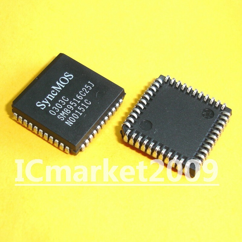 5 PCS SM89516C25 PLCC-44 SM89516C25J SM89516C25JP 8-Bits Micro-Controller MCU IC