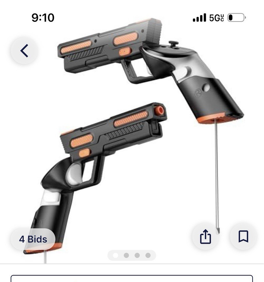 APEXINNO VR Gun Stock Cover for Meta Quest 3/3S Controllers Black/Orange