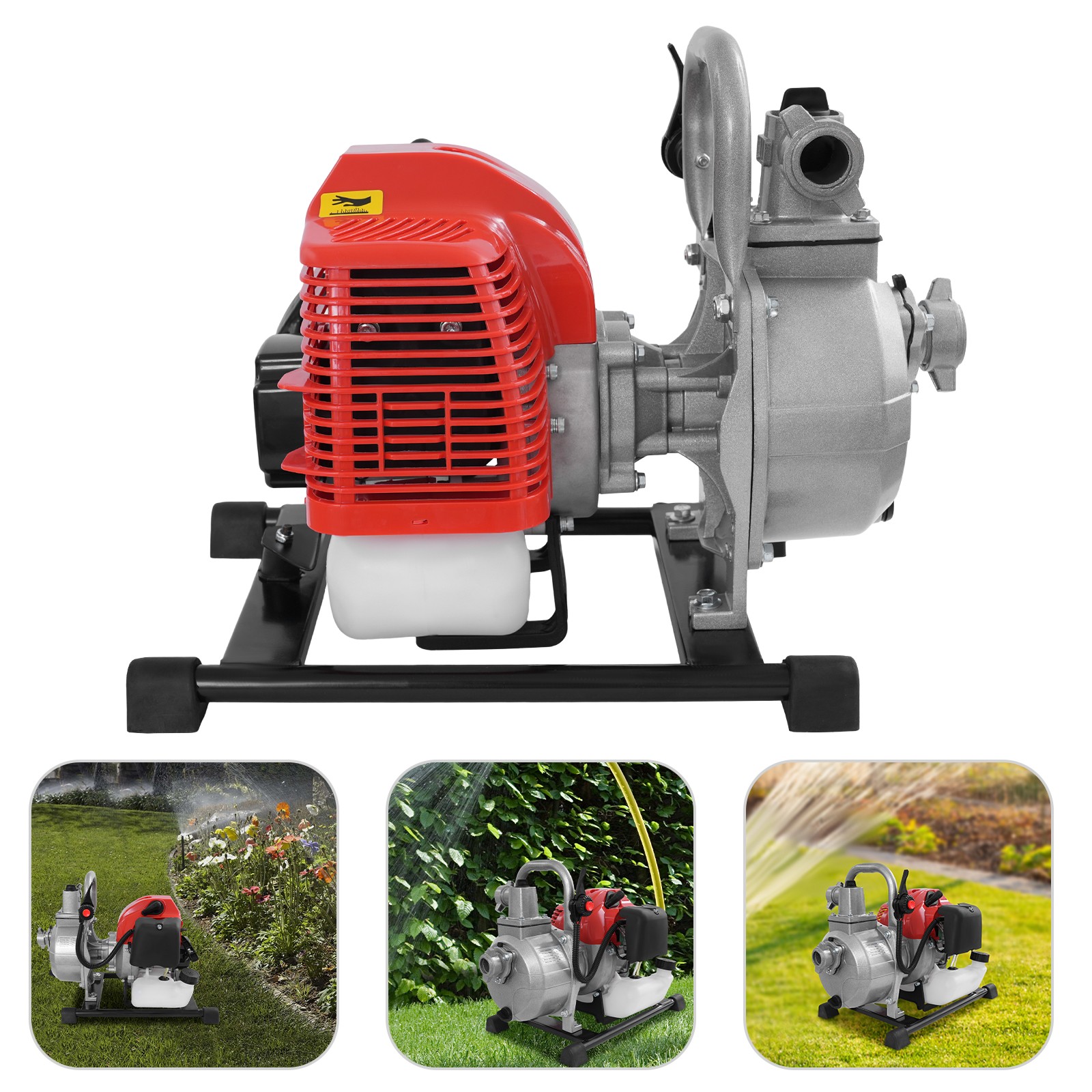 2HP 2 Stroke 1" Petrol Water Pump High Flow Irrigation Pump Water Transfer Pump