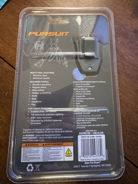 Pursuit Multitool & Headlamp Combo Gift Set Pack Waterproof Bass Pro Shops