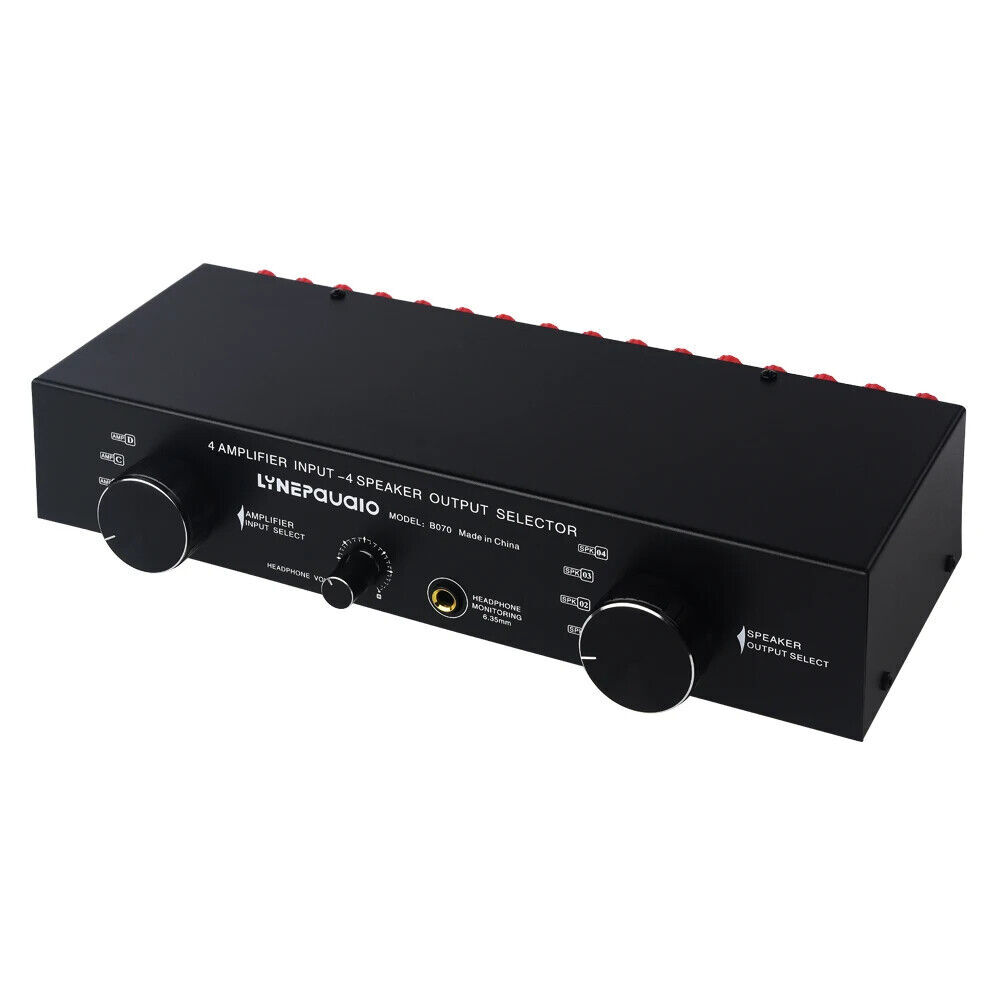 1x 4 Input 4 output Power Amplifier Speaker Selector Switcher Speaker Switch New