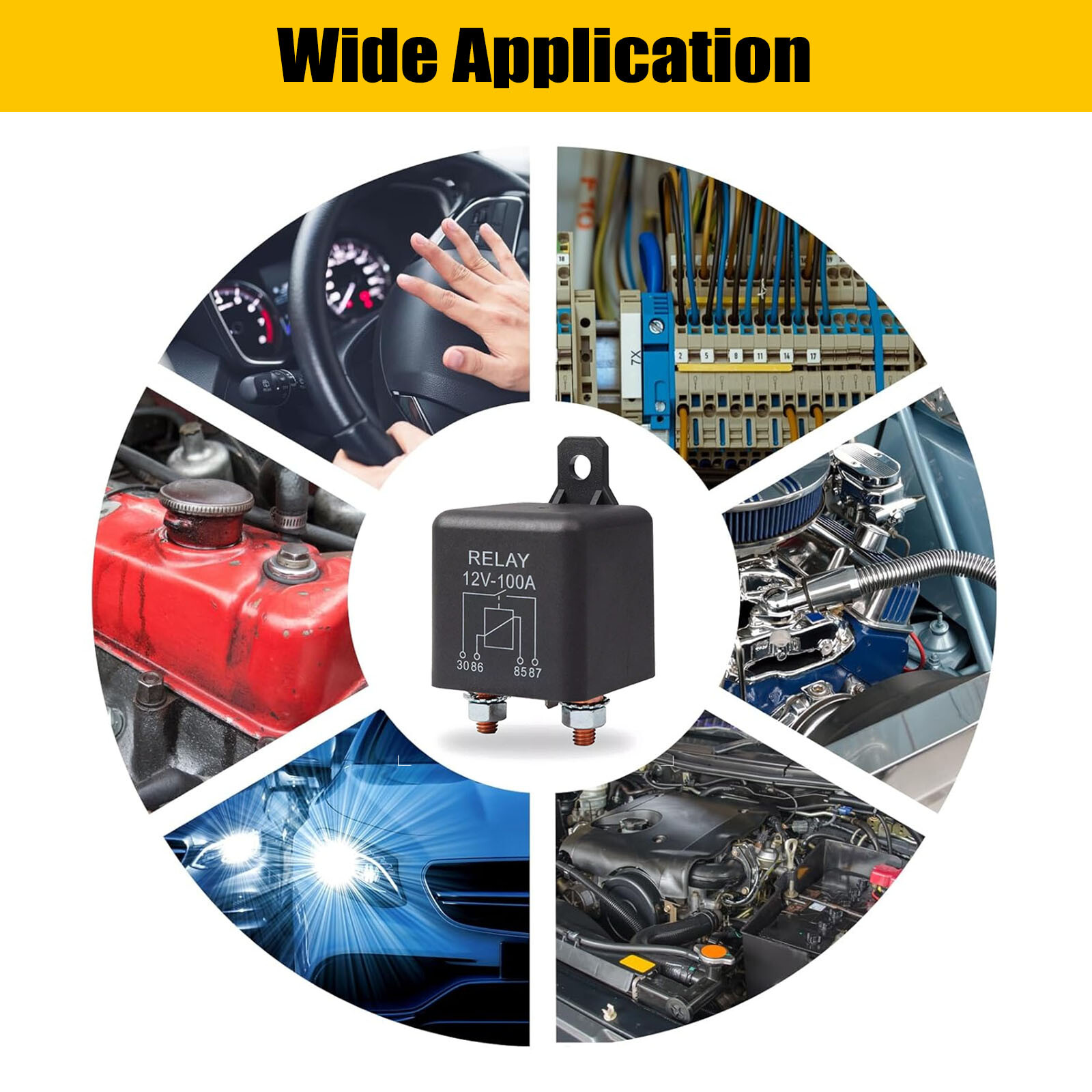 12V 100 Amp Split Charge Winch Relay High Current Load Duty Starter Heavy Duty