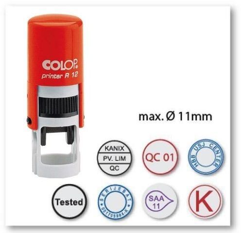 Round Stamp - Colop Printer R12 - Custom Text or Image - 12mm