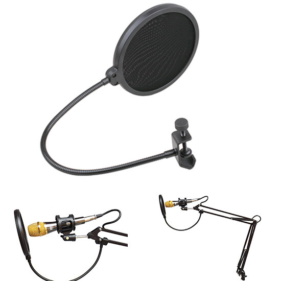 1 PC Double Layer Studio Microphone Wind Screen Mask Filter Equipment New