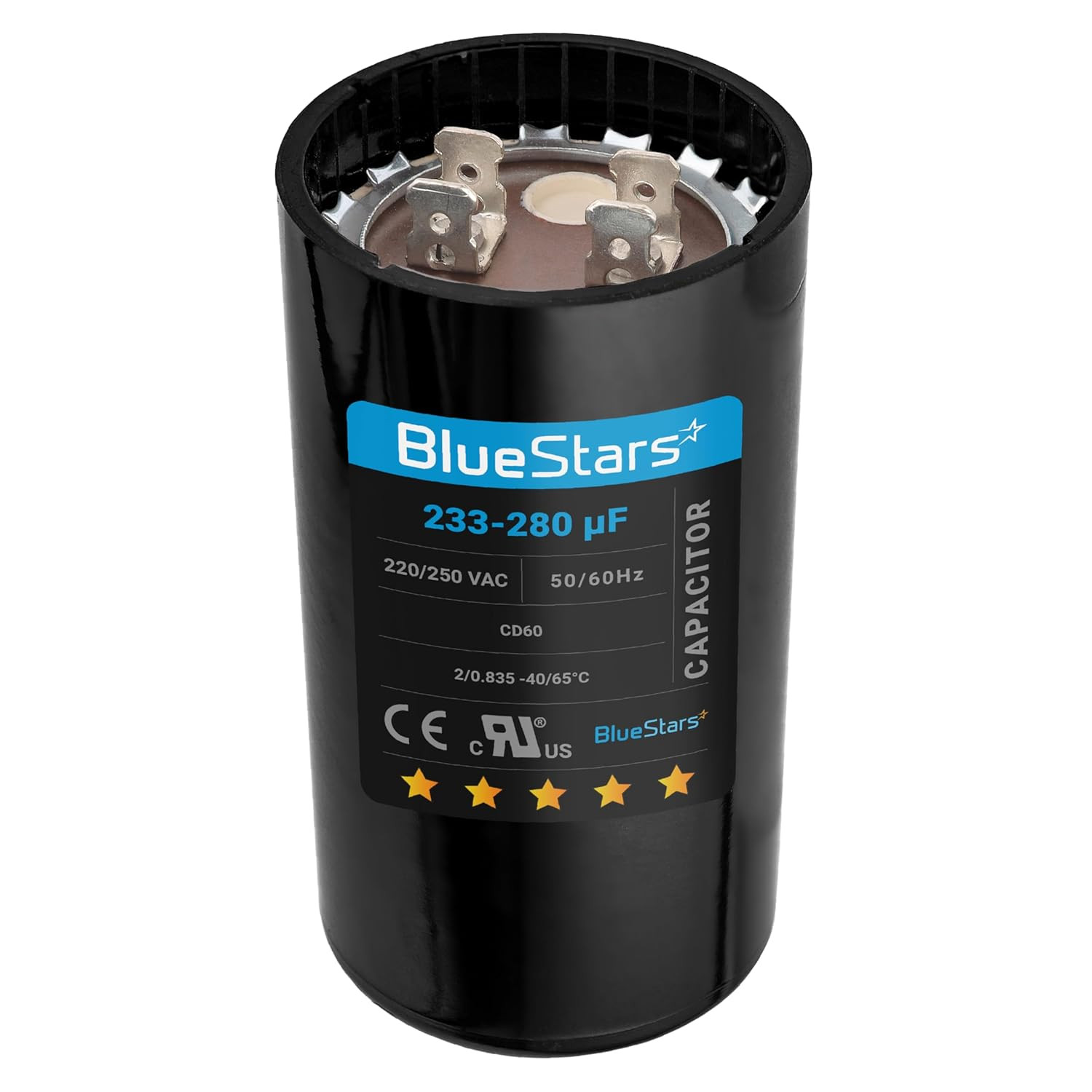 [Upgraded Version]  233-280 Uf MFD 220-250VAC Volts ±20% Volts round Motor Start