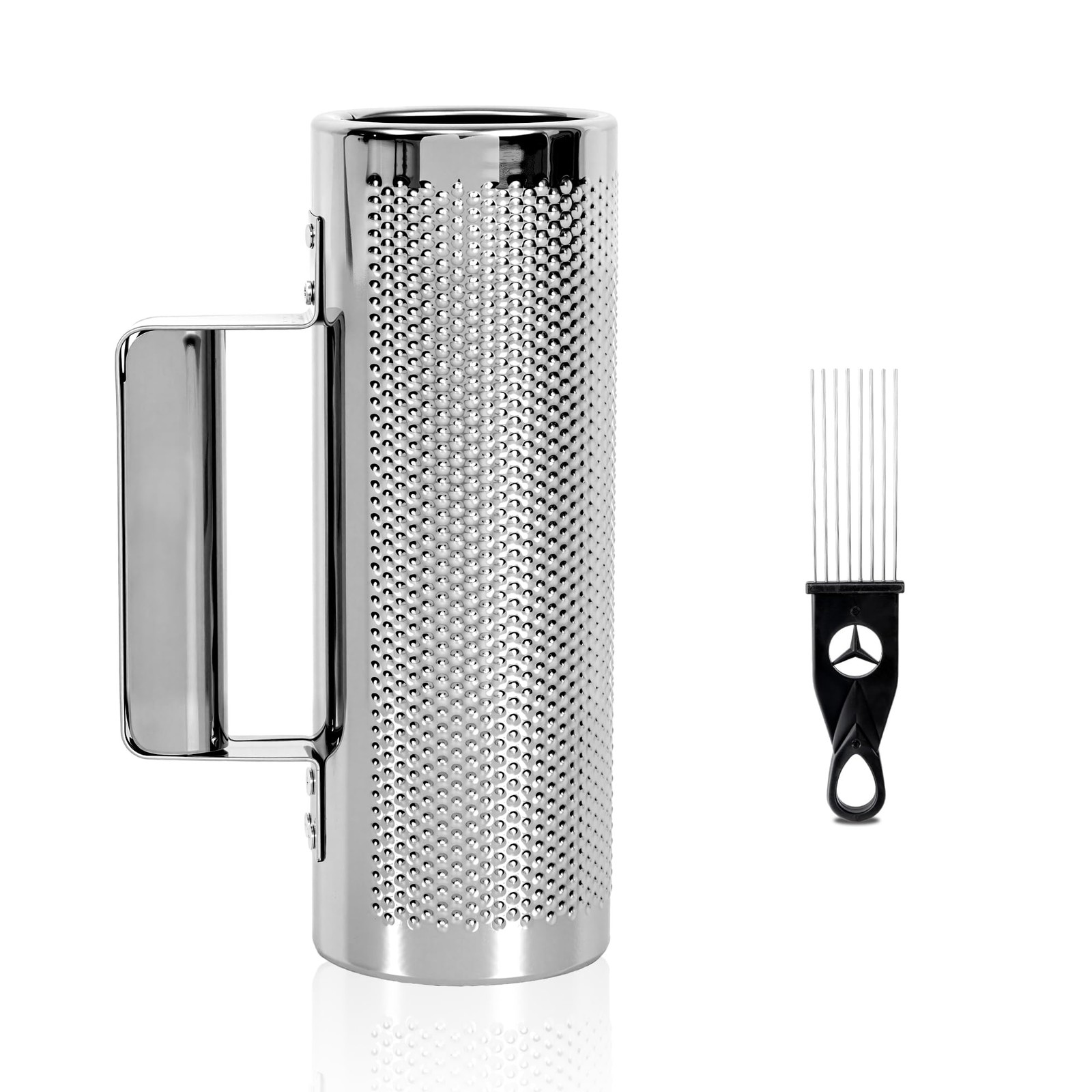 Guiro Instrument Stainless Steel Guiro 8" 3" Professional Metal Shaker with S...