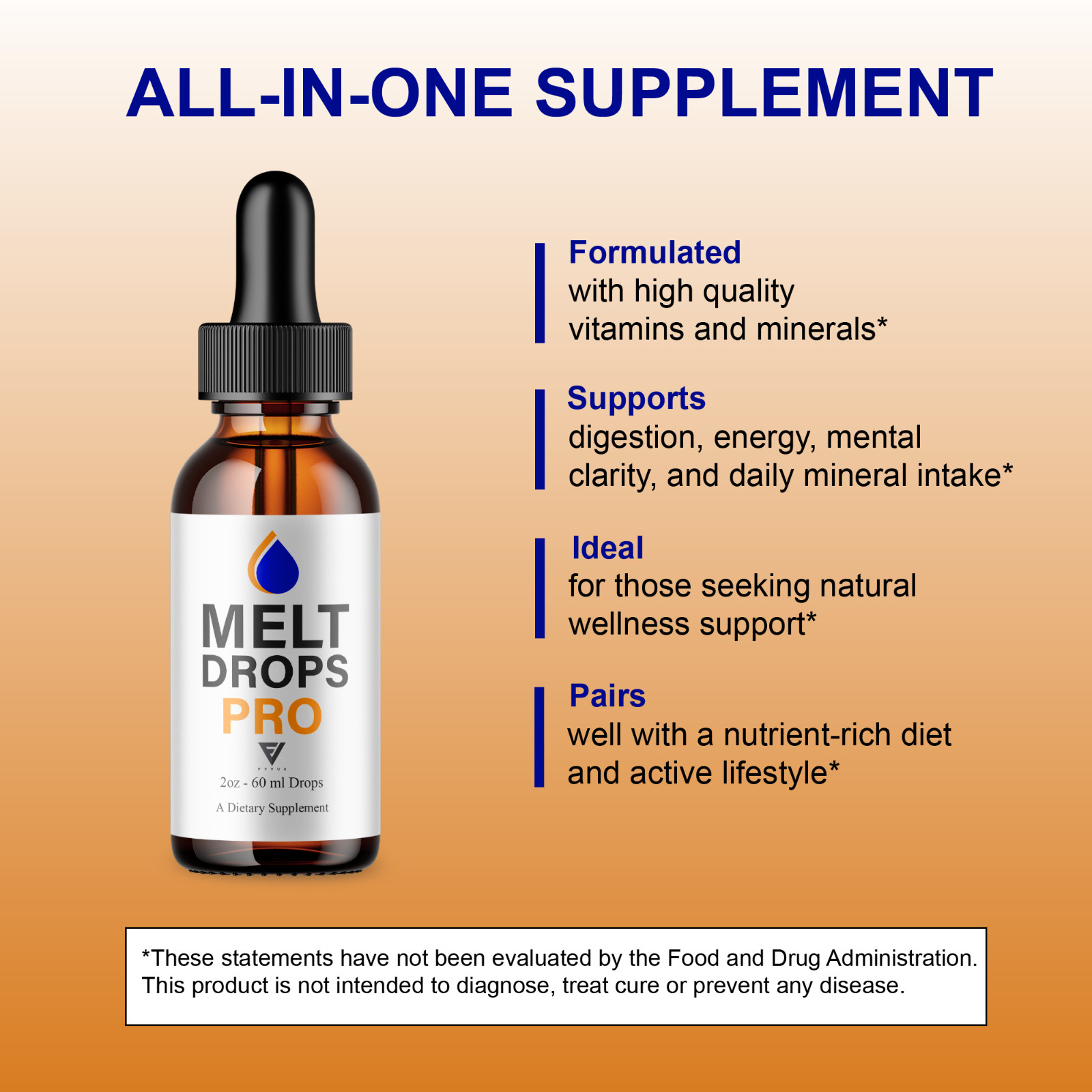 (2 Pack) Melt Drops Pro Supplement, Melt Drops Pro Weight Management (4oz)
