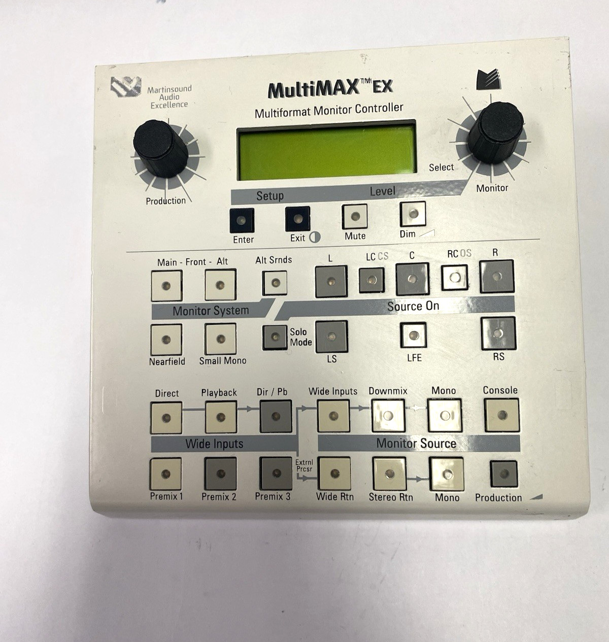 MartinSound MultiMax EX MultiFormat Monitor Remote Controller