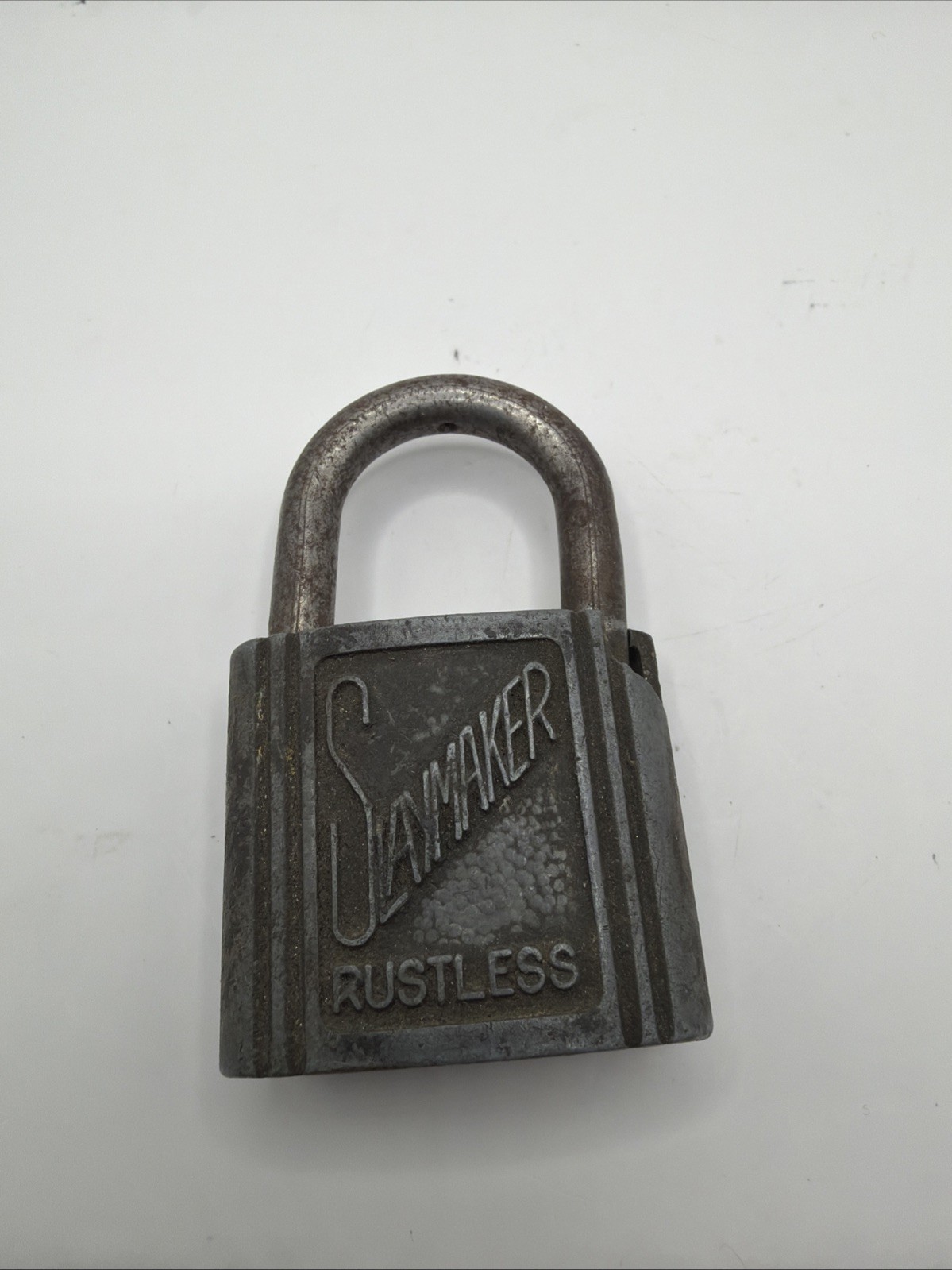 Slaymaker Rustless Silver Metal Padlock Key Lock No Key