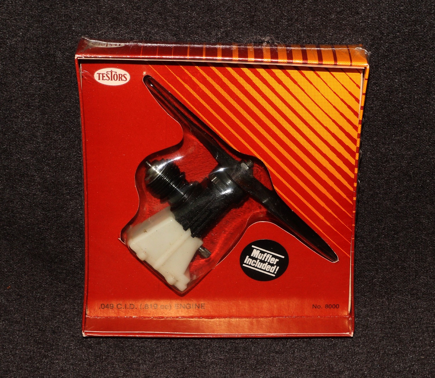 RC Model Airplane Engine Testors .049 C.I.D. #8000 +Muffler MIB