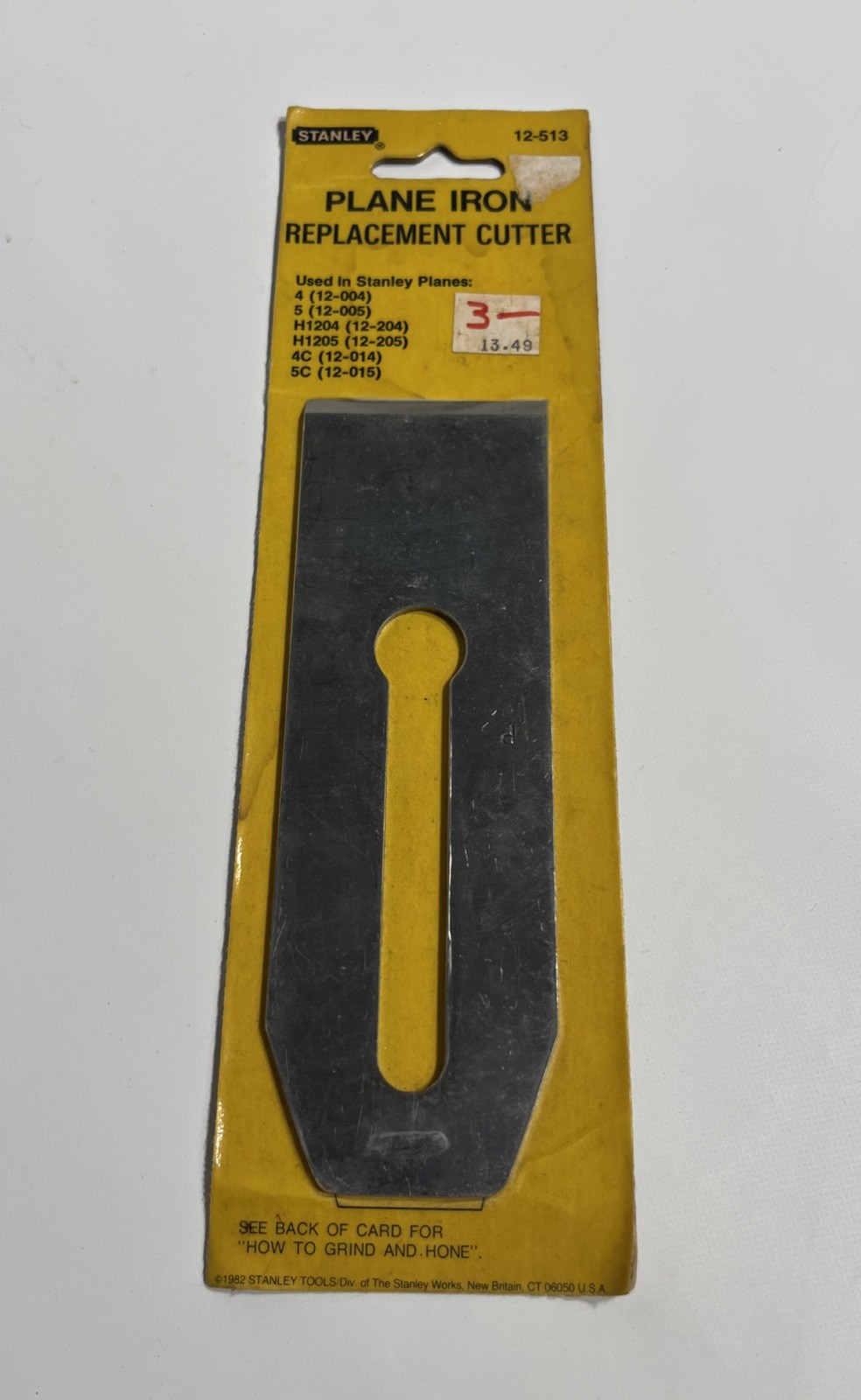 NOS STANLEY 2" (50mm) S2 Plane Iron Blade 12-313 (12-513) NEW IN PACKAGE