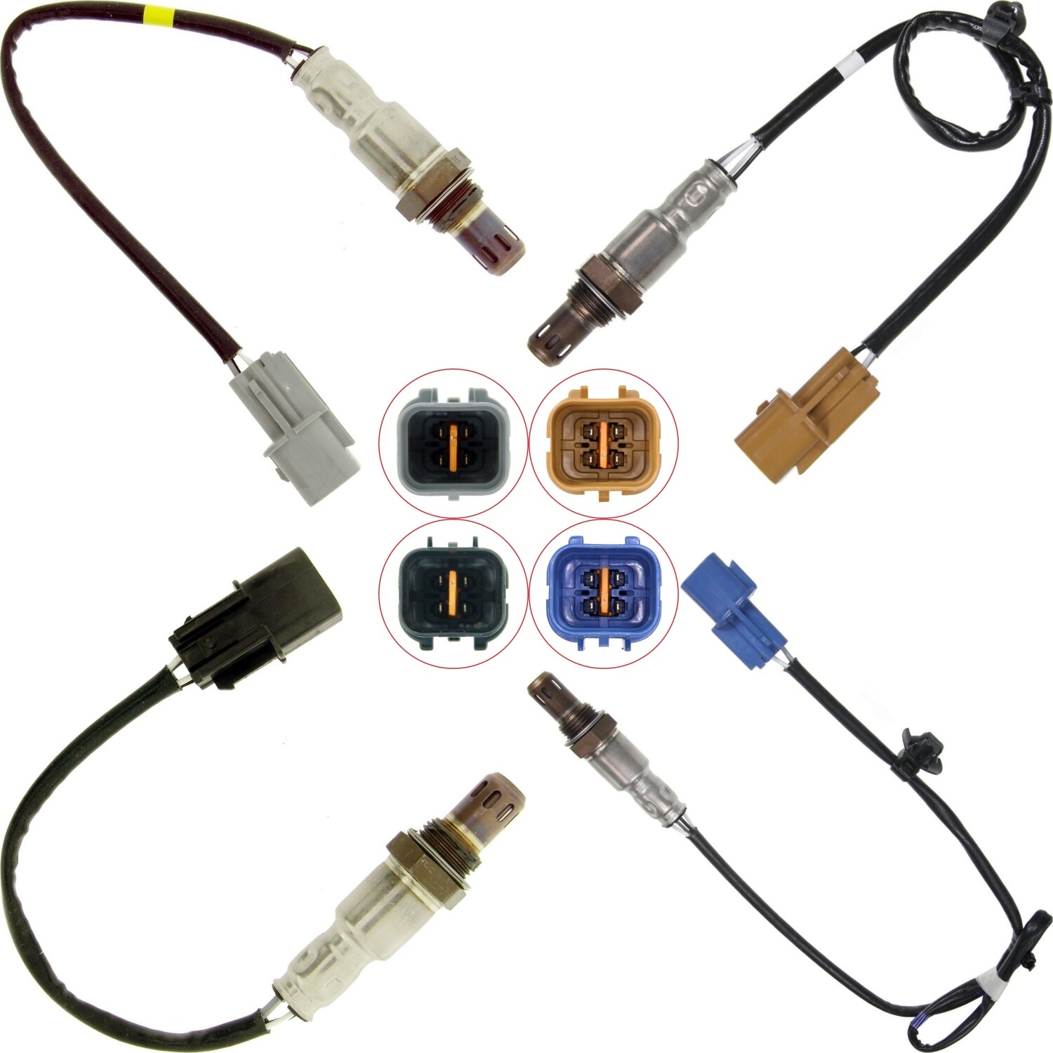 Set Of 4 Oxygen Sensor For 12-17 Hyundai Azera 3.3L V6 & 14-18 Kia Sorento 3.3L