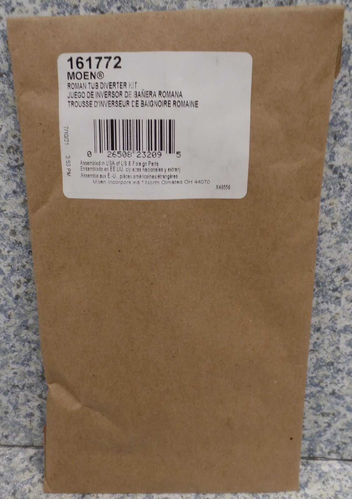 MOEN 161772 GENUINE Roman Rub Diverter Kit NEW SEALED