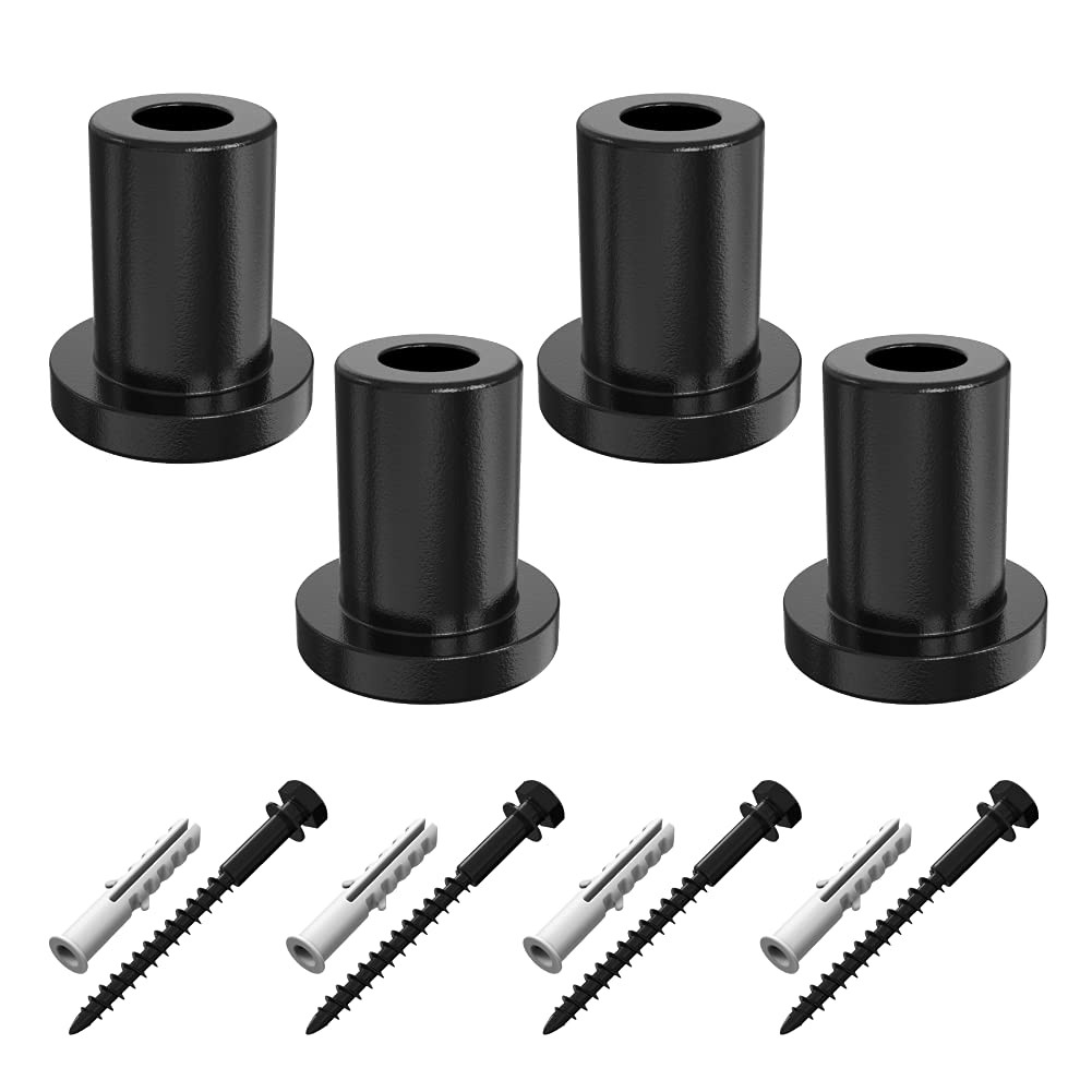 ZEKOO 1-3/8" Sliding Barn Door Hardware Track Spacers 1-3/8'' 4-PCS, Black