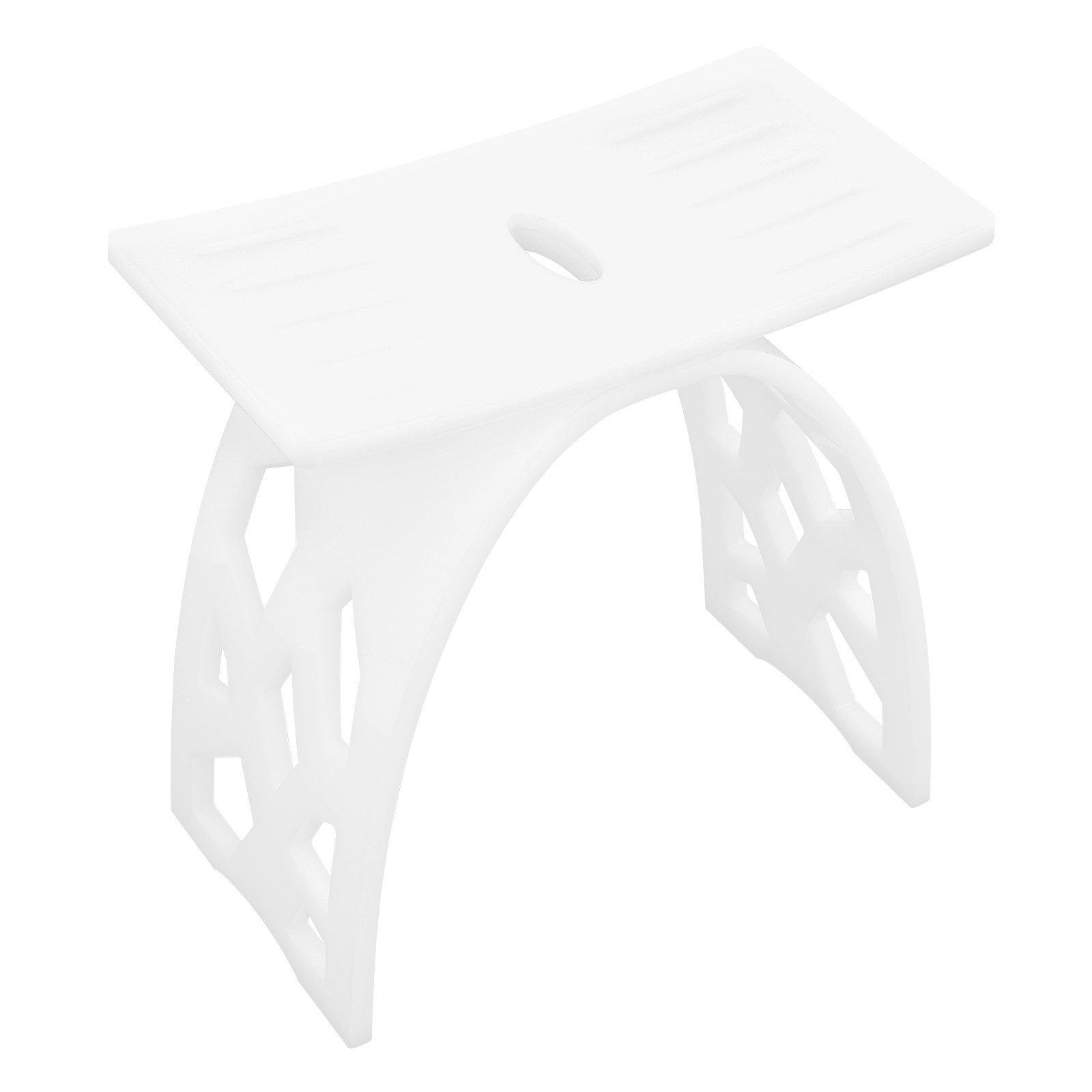 Acrylic Shower Stool Bathroom Bench, Bath Stool with Water Leaking Channel