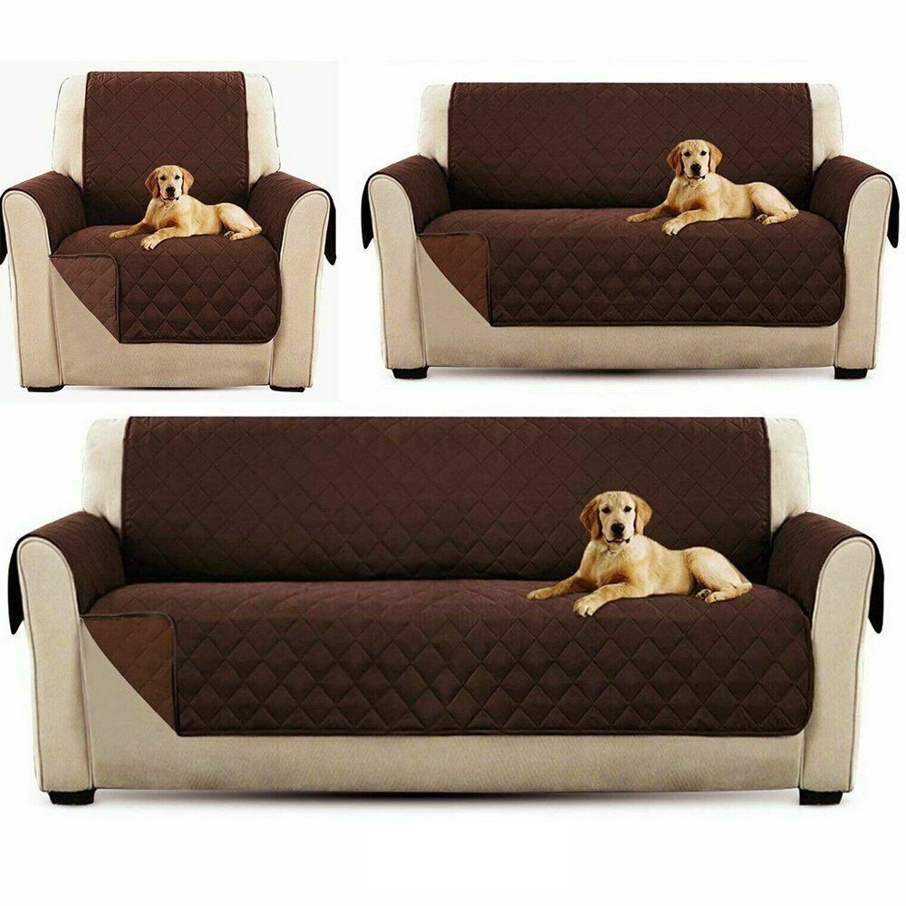 Soft Dacron Sofa Cover for Dog Pet Kids Quilted Anti-wear Couch Cover Recliner A