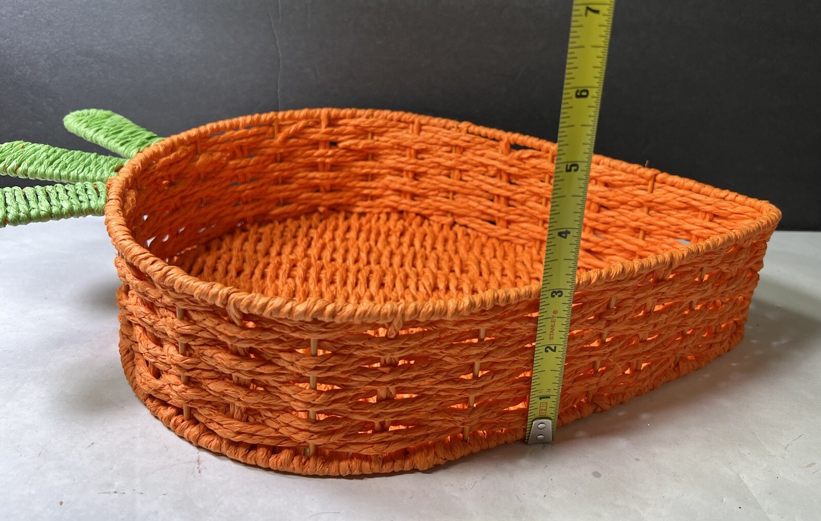 EASTER CARROT SHAPED WOVEN BASKET