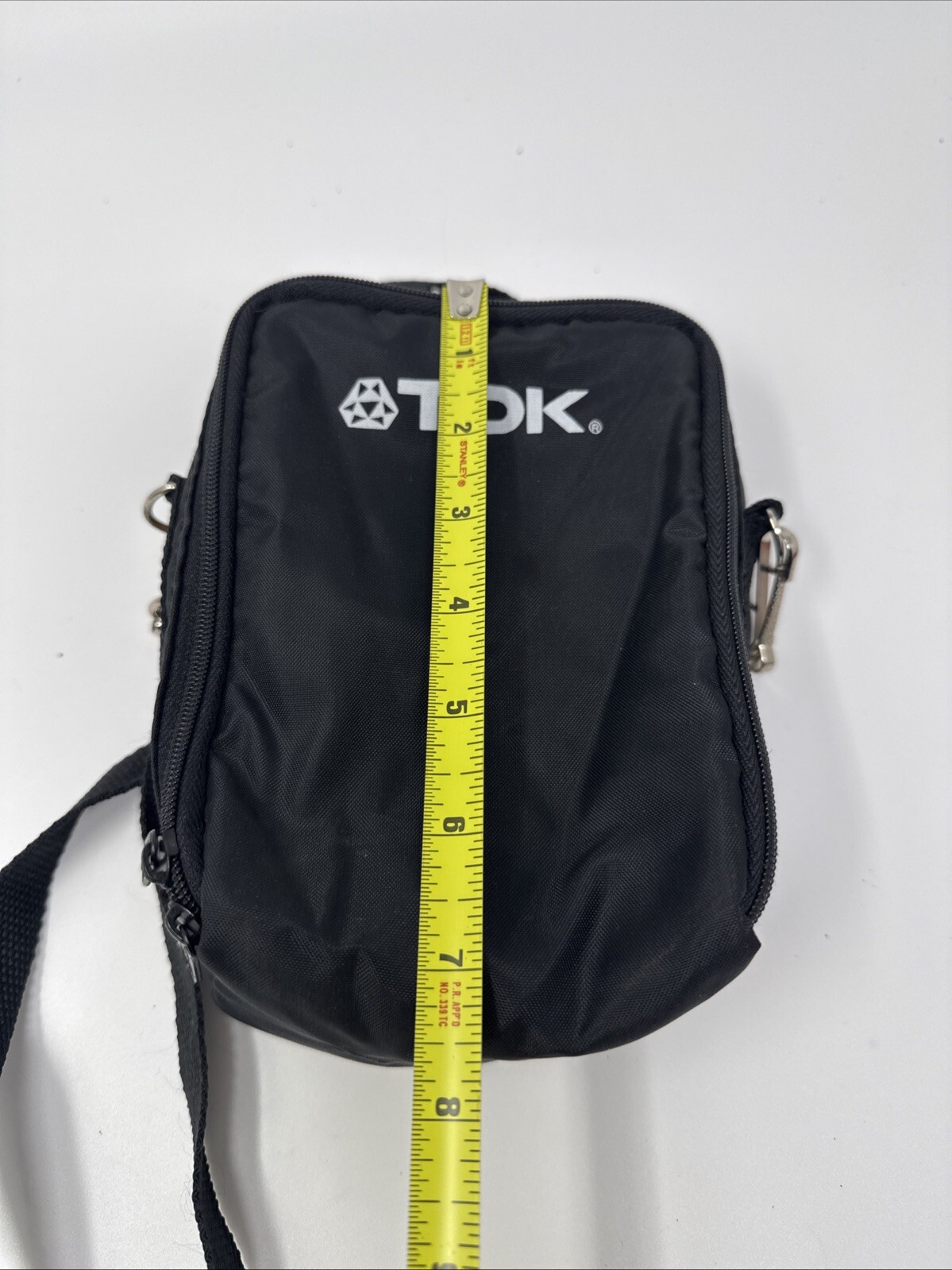 Vintage TDK Cassette Tape Carrying Case Camera Storage Bag Black