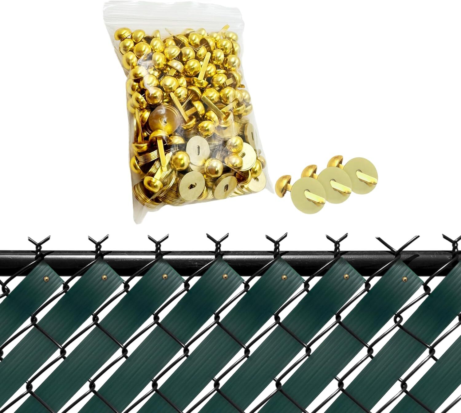 Brass Fasteners For Chain Link Fence View Blocking Privacy Tape Weave