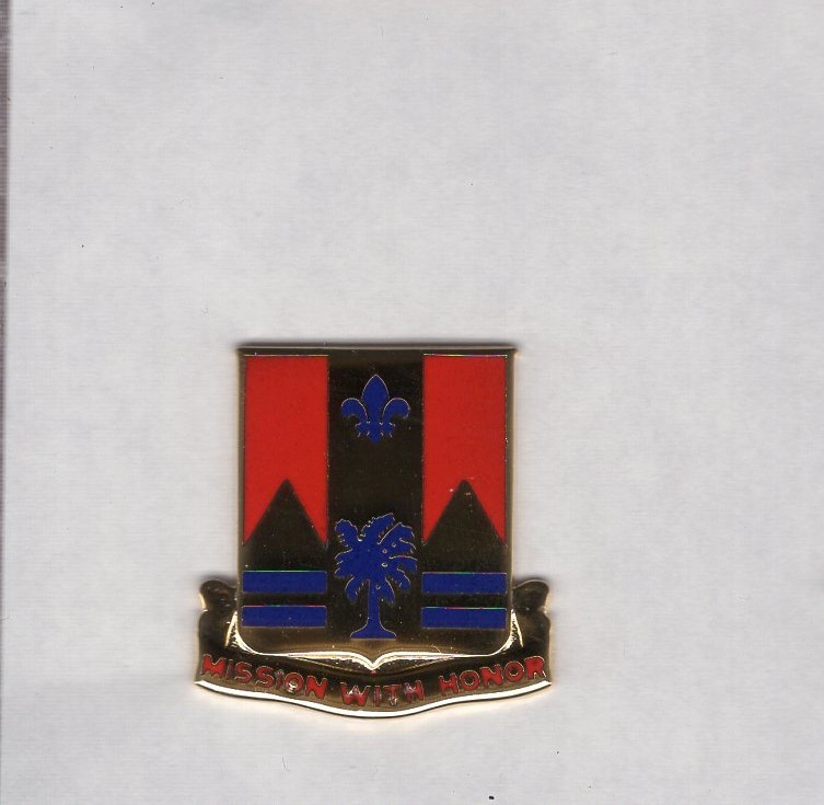 190th Field Artillery FA crest DUI clutchback c/b badge G-23
