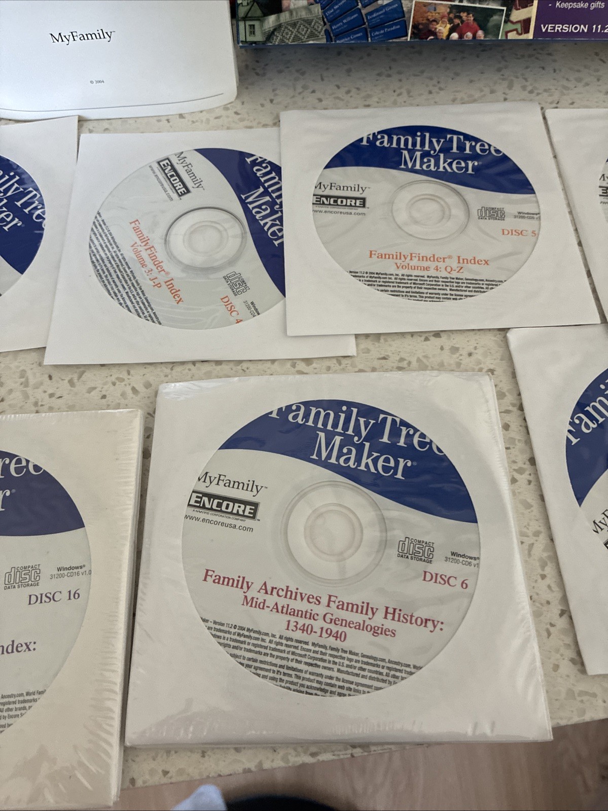 family tree maker Collectors Edition Version 11.2 Some Sealed!