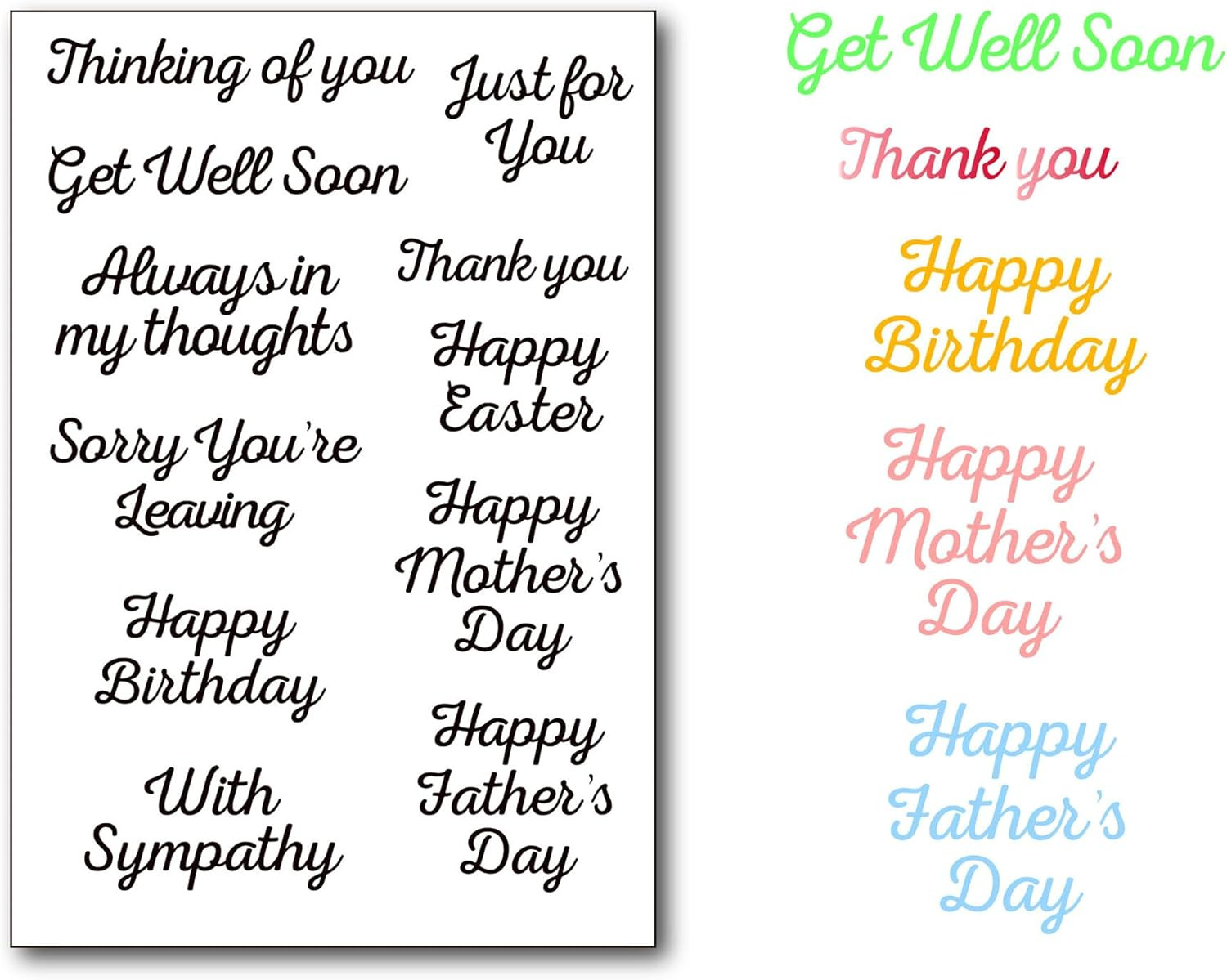 Sentiment Clear Stamps for Cards Making Greeting Words Happy Easter Mother'S Day