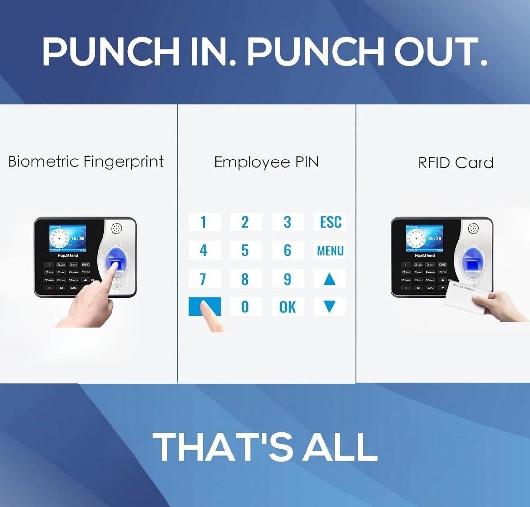 HapAttend - Time Clock - Fingerprint Time Clock