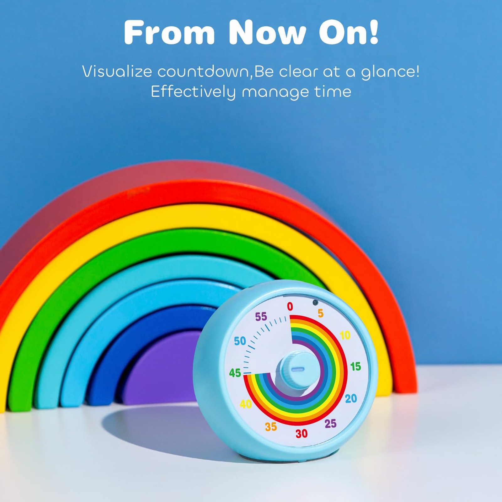 Visual Timer for Kids, 60-Minute Countdown for Classroom Office Kitchen, Desk Ti